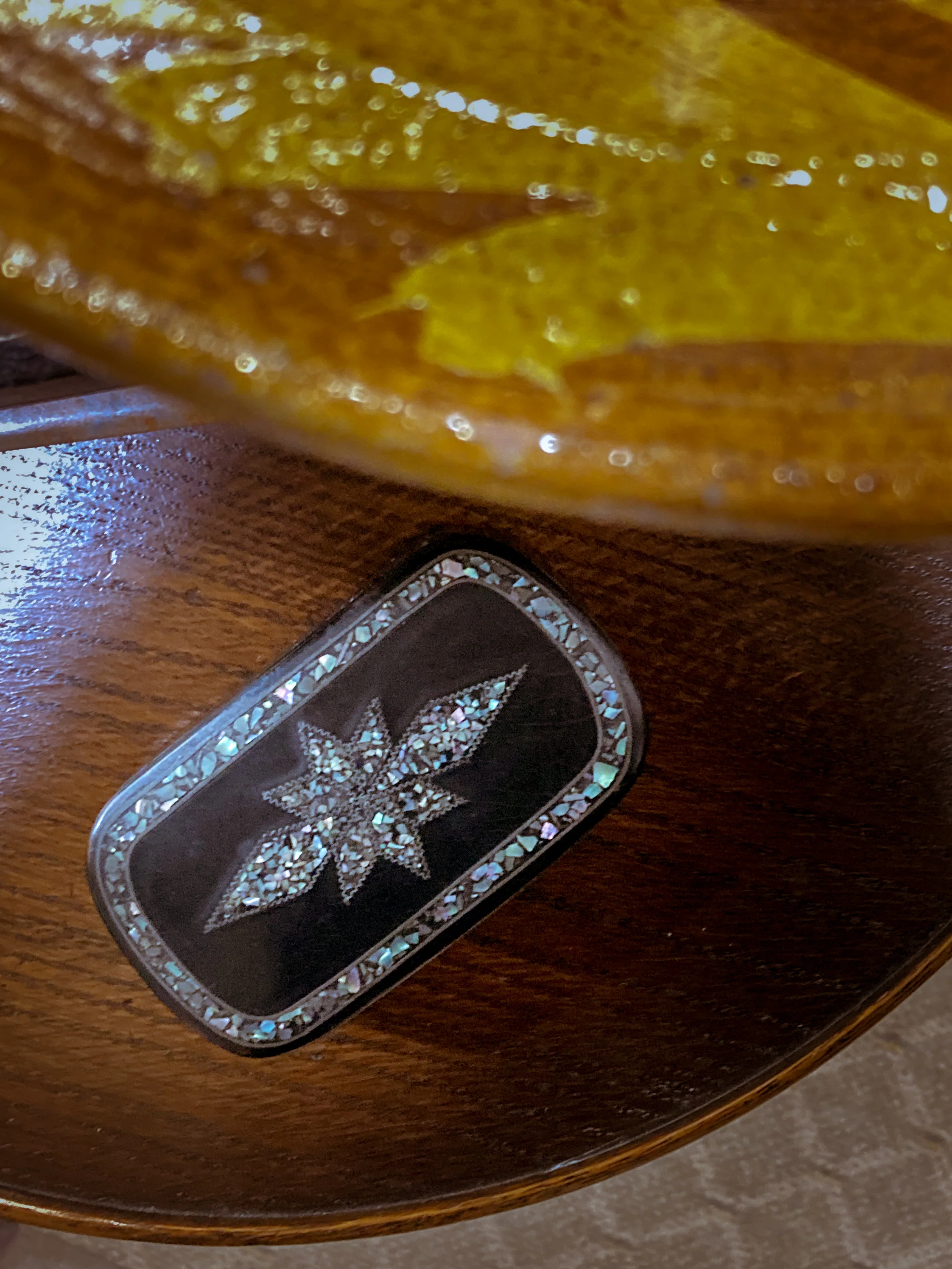 19th Century Antique Abalone Shell Inlay Papier-Mache English Trinket Box - Image 5