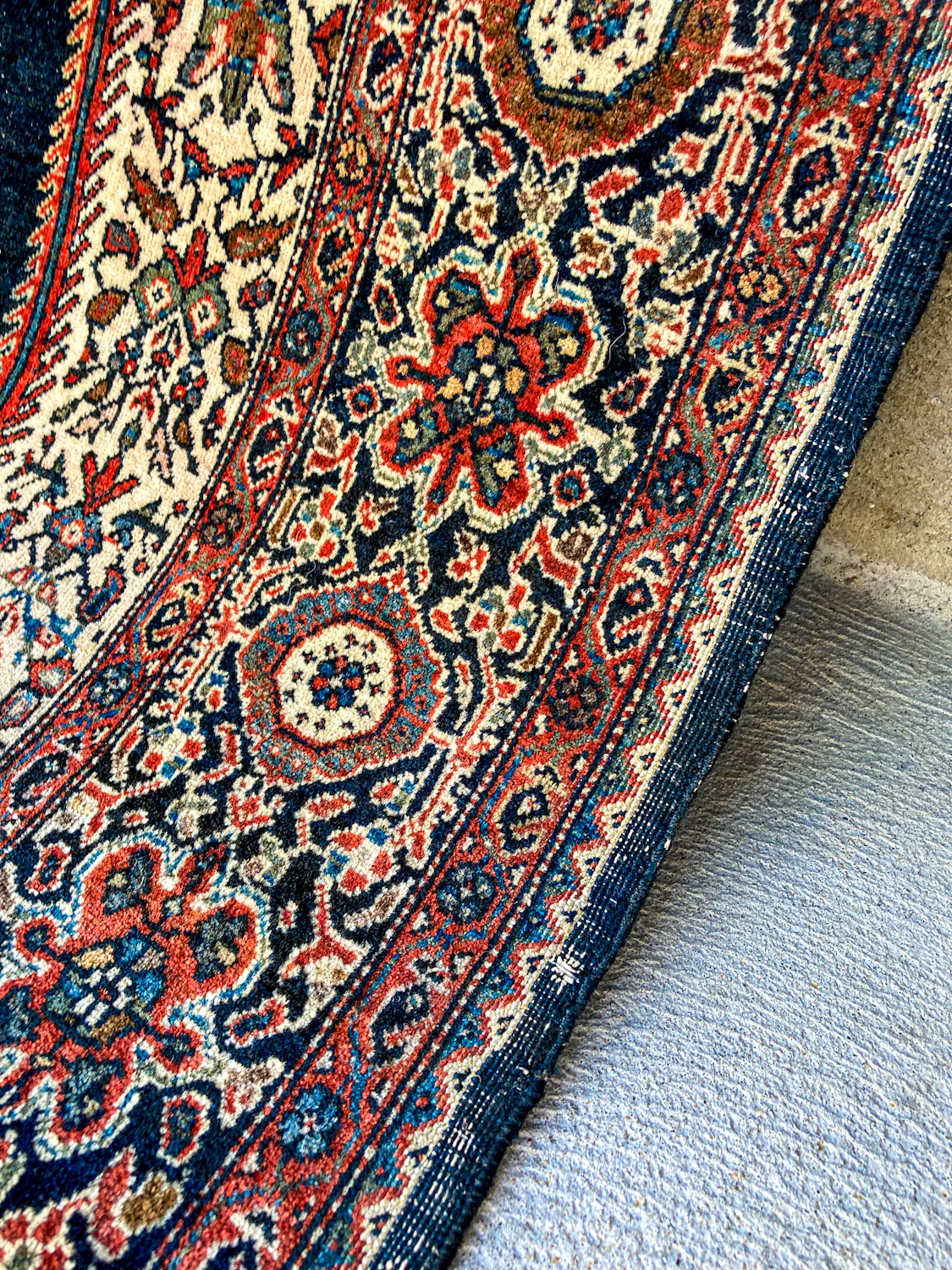 Antique 1920s Possibly Mohtasham Kashan Persian 6x4ft Woven Wool Rug - Image 10