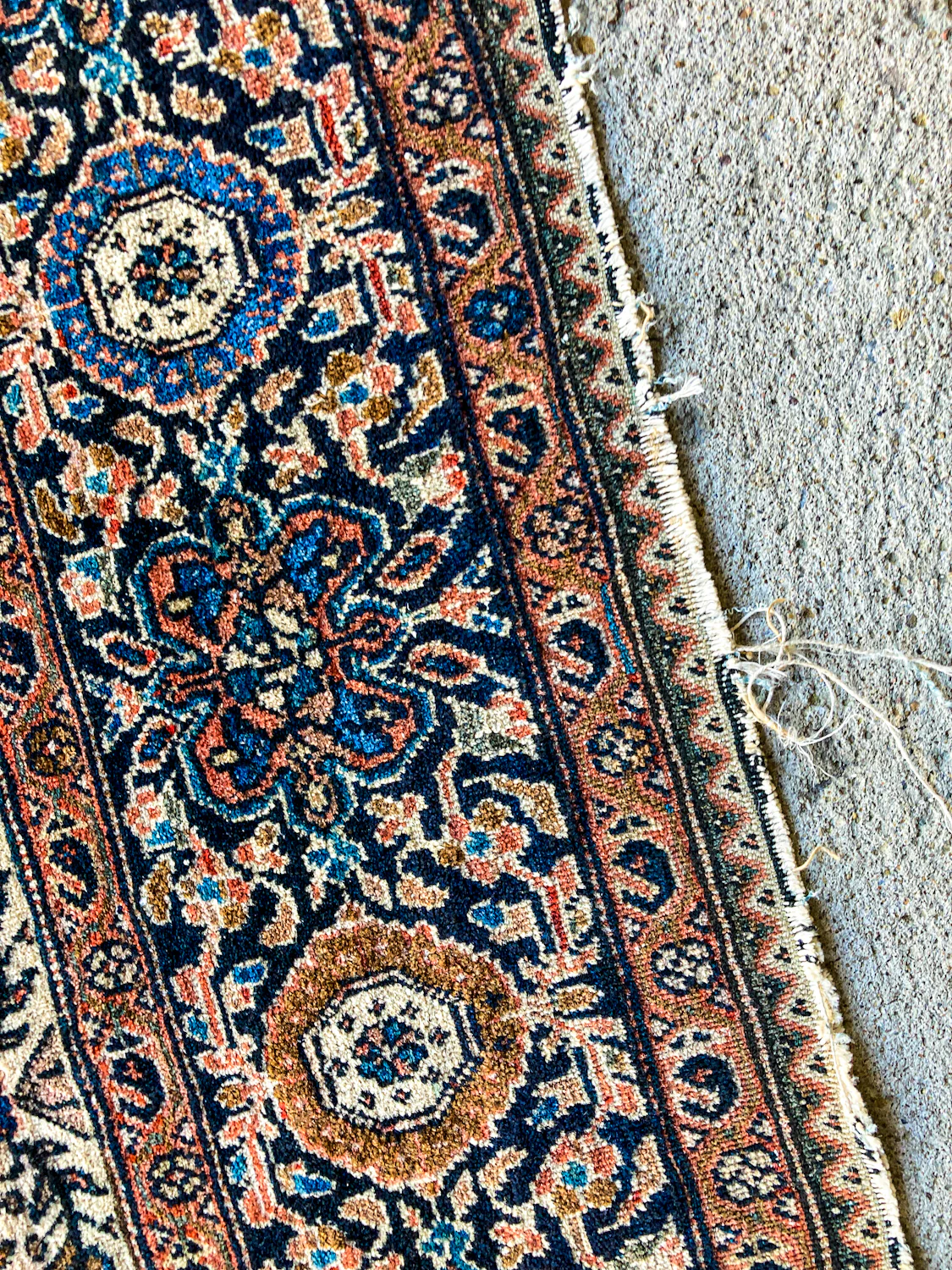 Antique 1920s Possibly Mohtasham Kashan Persian 6x4ft Woven Wool Rug - Image 13