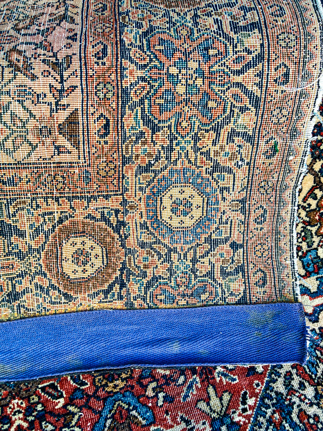 Antique 1920s Possibly Mohtasham Kashan Persian 6x4ft Woven Wool Rug - Image 19