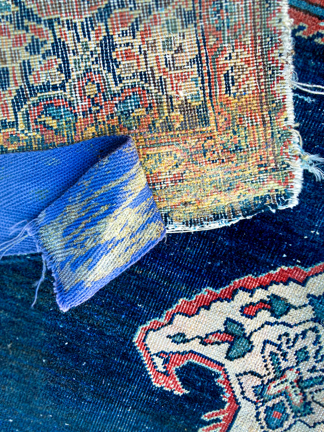 Antique 1920s Possibly Mohtasham Kashan Persian 6x4ft Woven Wool Rug - Image 22