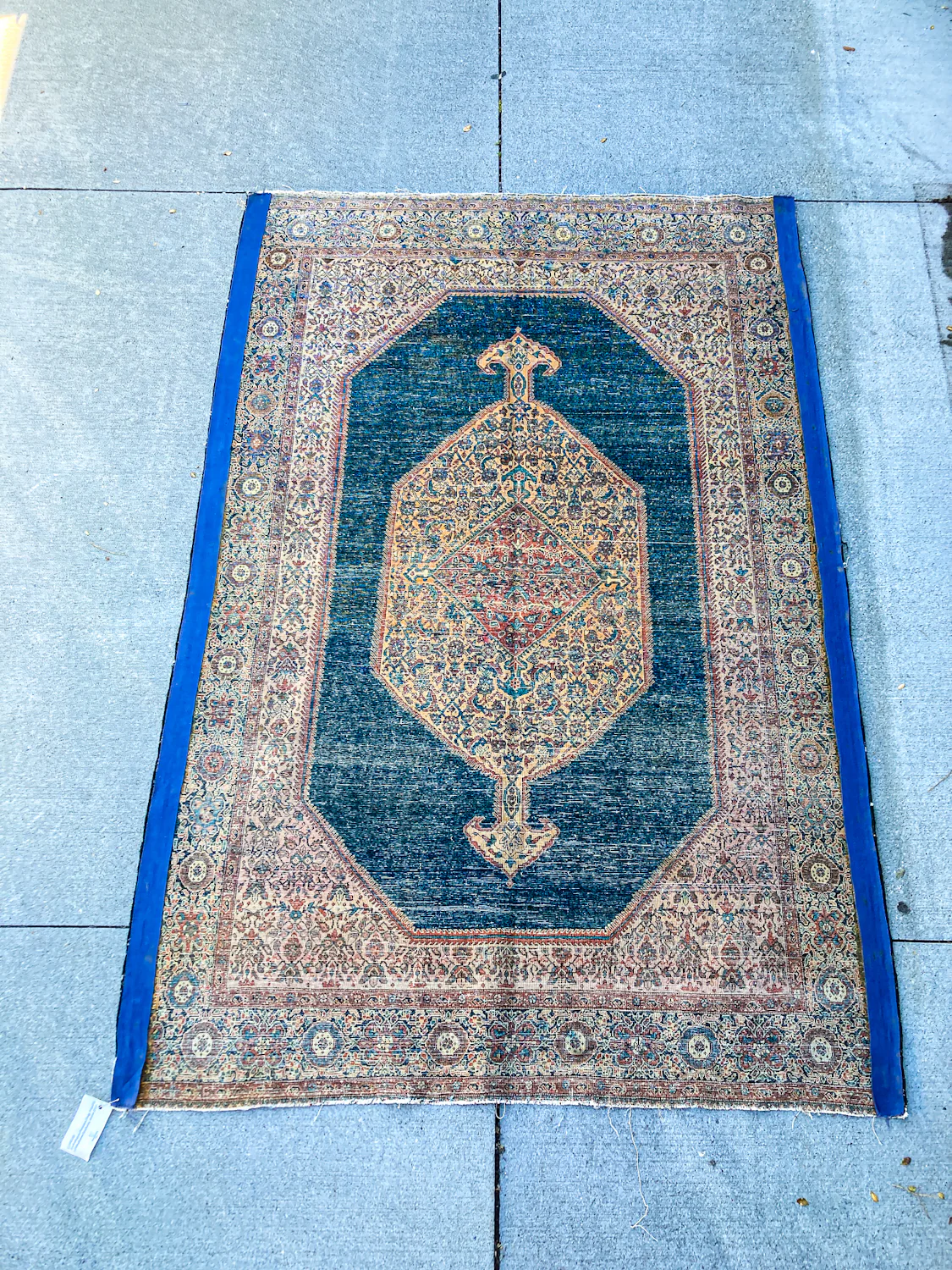 Antique 1920s Possibly Mohtasham Kashan Persian 6x4ft Woven Wool Rug - Image 24