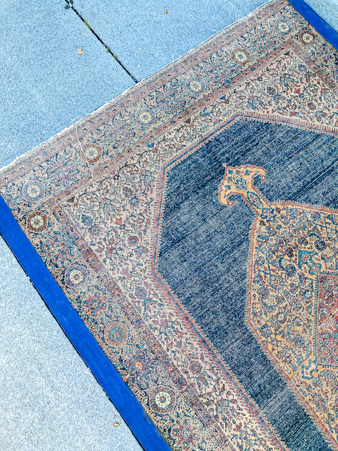 Antique 1920s Possibly Mohtasham Kashan Persian 6x4ft Woven Wool Rug - Image 25