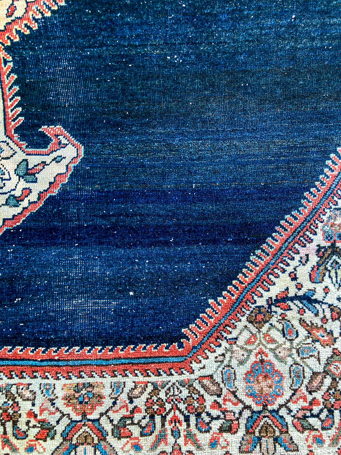 Antique 1920s Possibly Mohtasham Kashan Persian 6x4ft Woven Wool Rug - Image 7