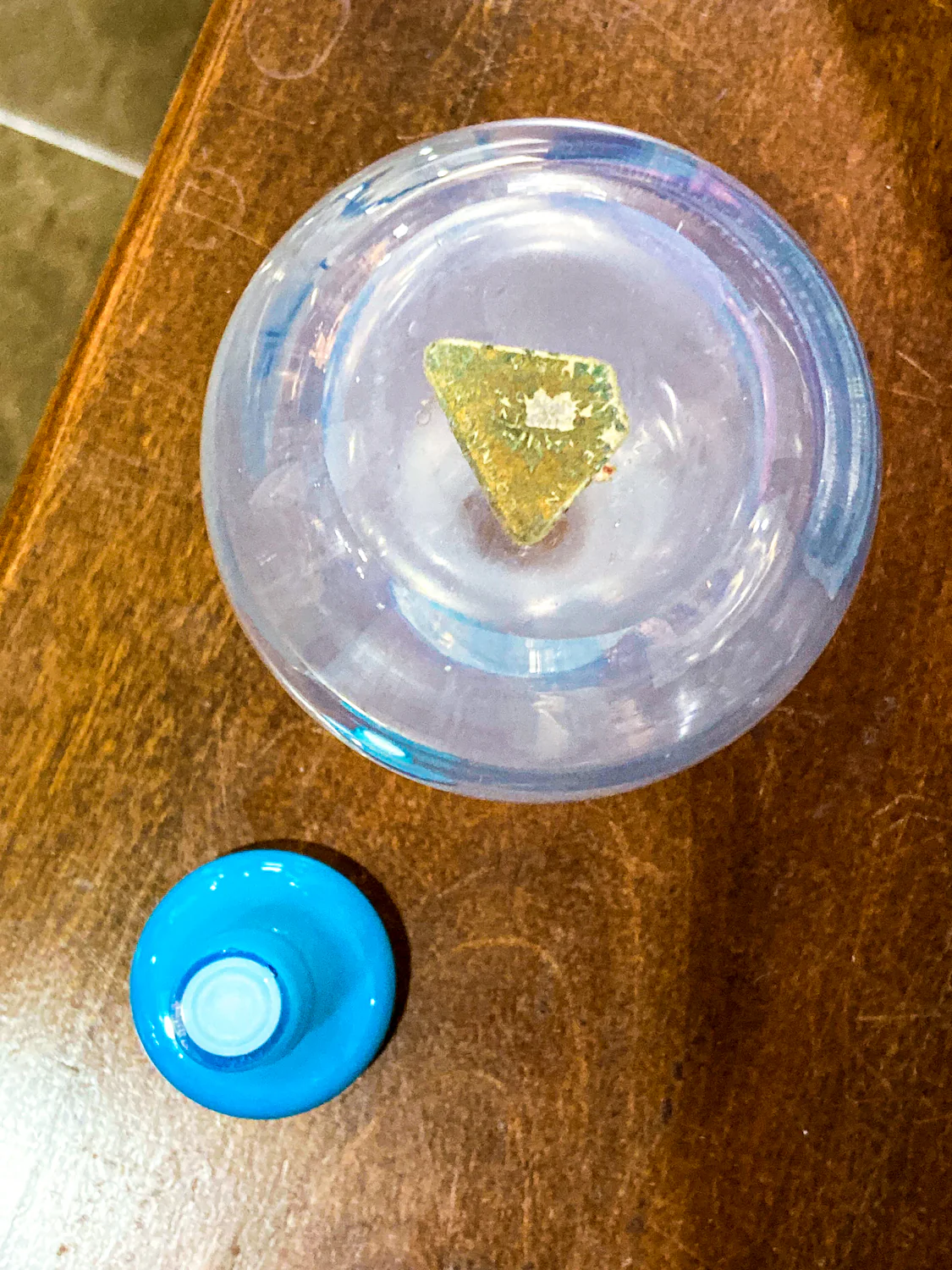 Antique 1920s Steuben Opalescent Aqua Stopper Glass Scent Bottle - Image 11