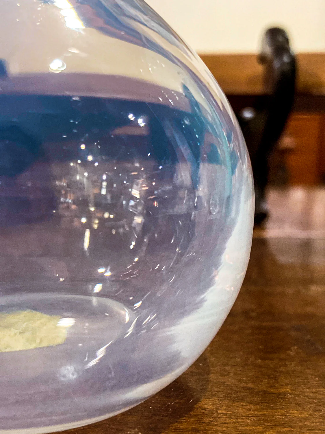 Antique 1920s Steuben Opalescent Aqua Stopper Glass Scent Bottle - Image 12