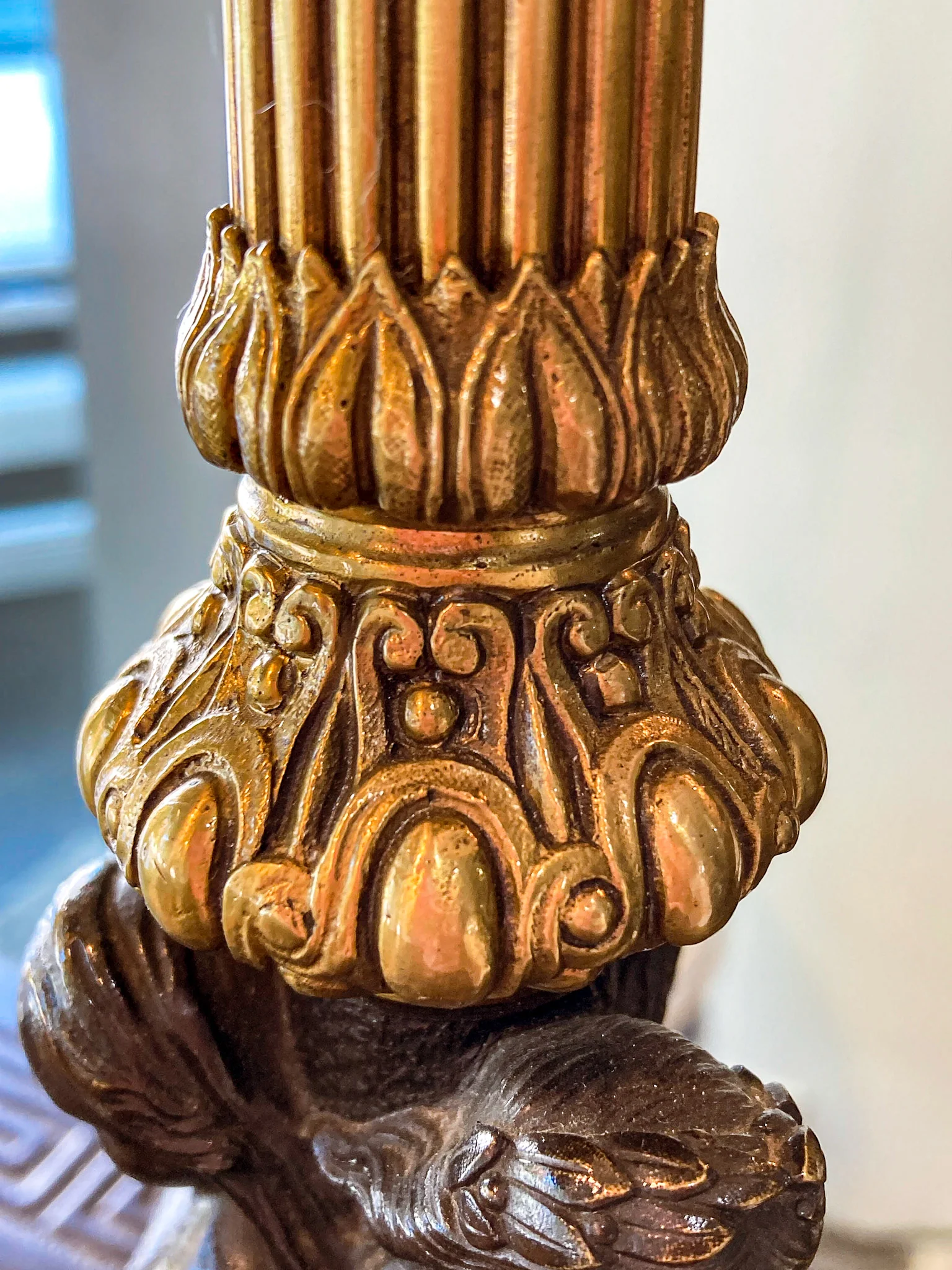 Antique 19th Century French Bronze Putti Figure Candelabra Tall Table Lamp - Image 10