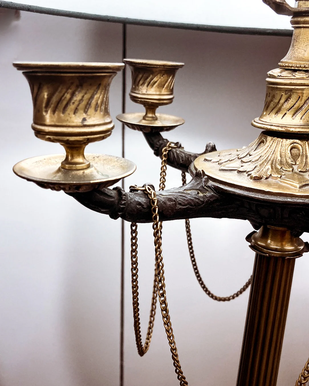 Antique 19th Century French Bronze Putti Figure Candelabra Tall Table Lamp - Image 12