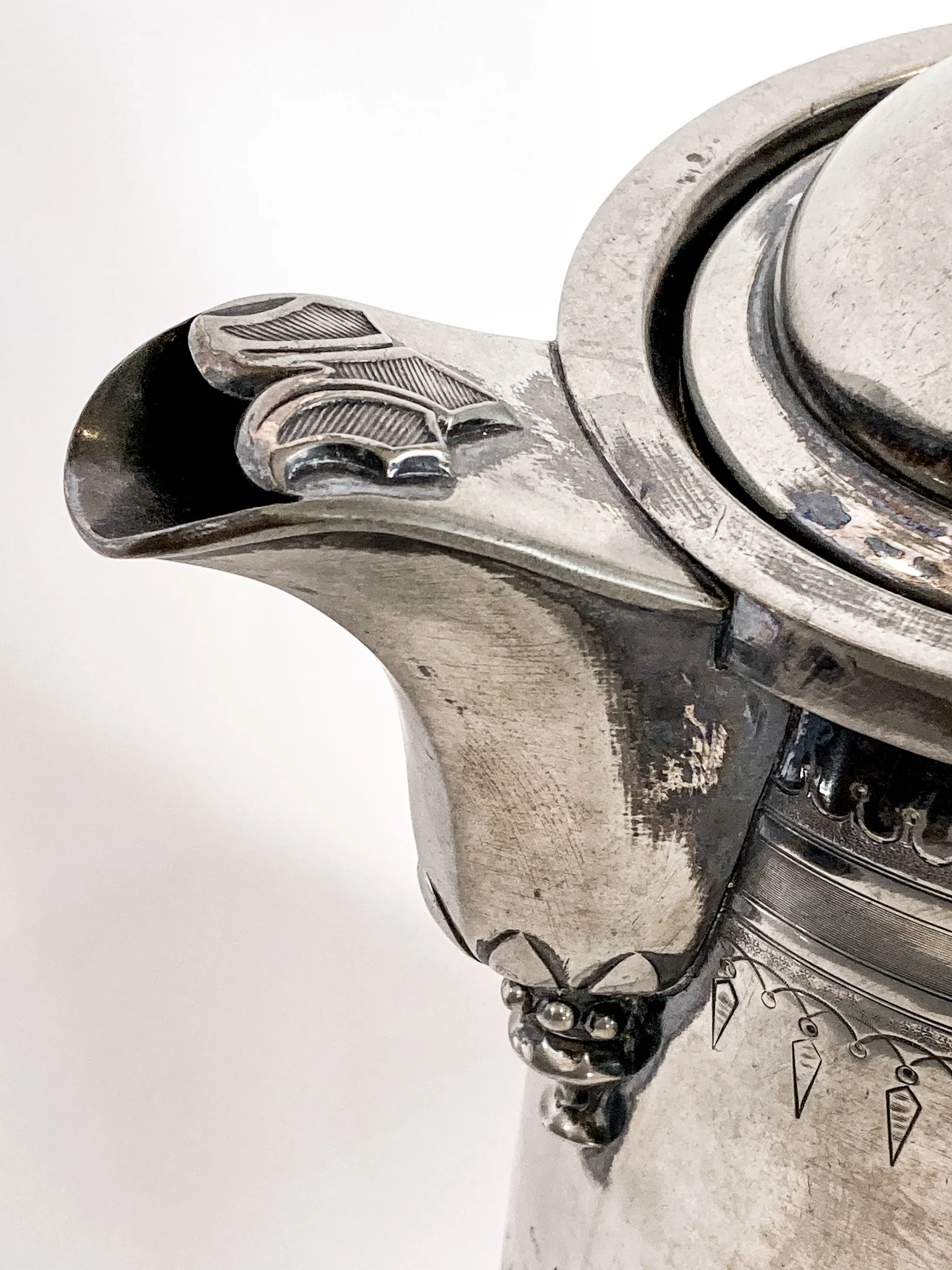 Beautiful Antique C1870 Silver Plated Cold Water Meriden Tankard Pitcher - Image 21