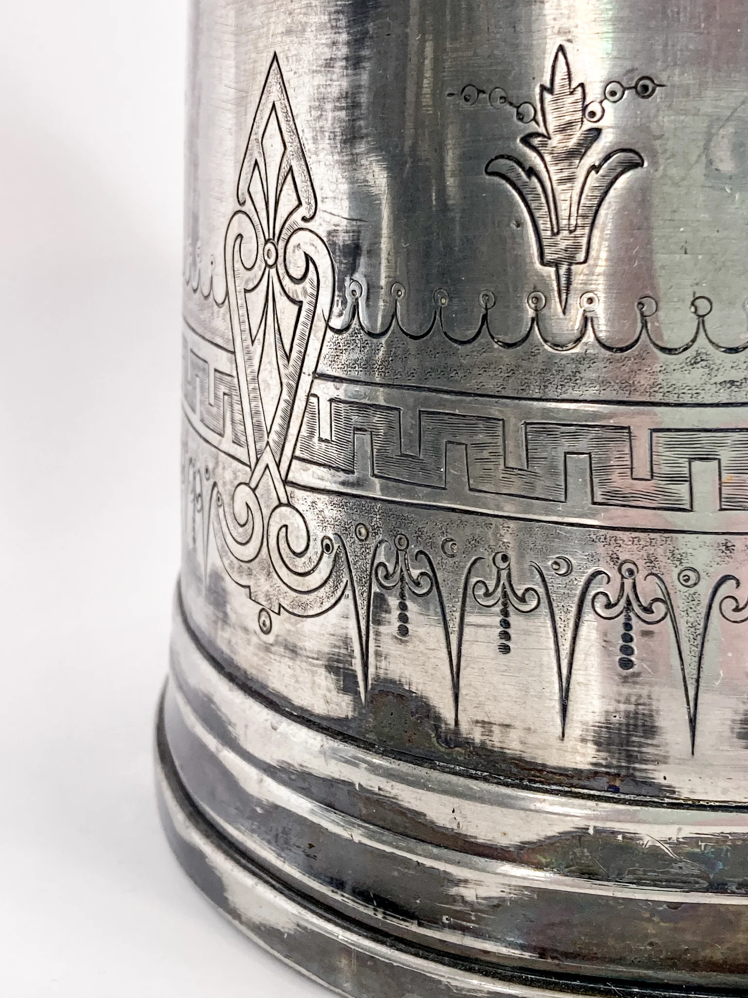 Beautiful Antique C1870 Silver Plated Cold Water Meriden Tankard Pitcher - Image 25