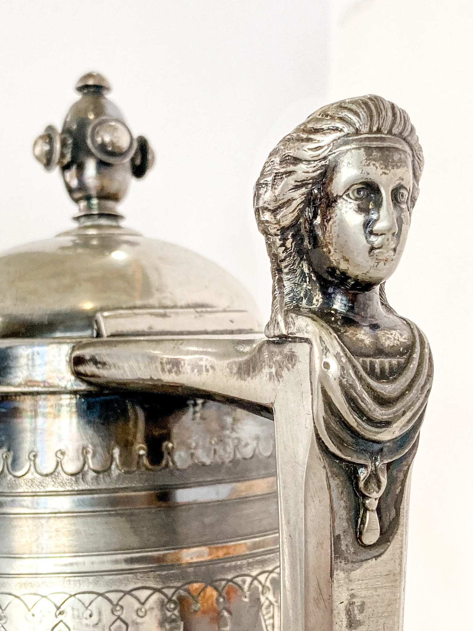 Beautiful Antique C1870 Silver Plated Cold Water Meriden Tankard Pitcher - Image 26