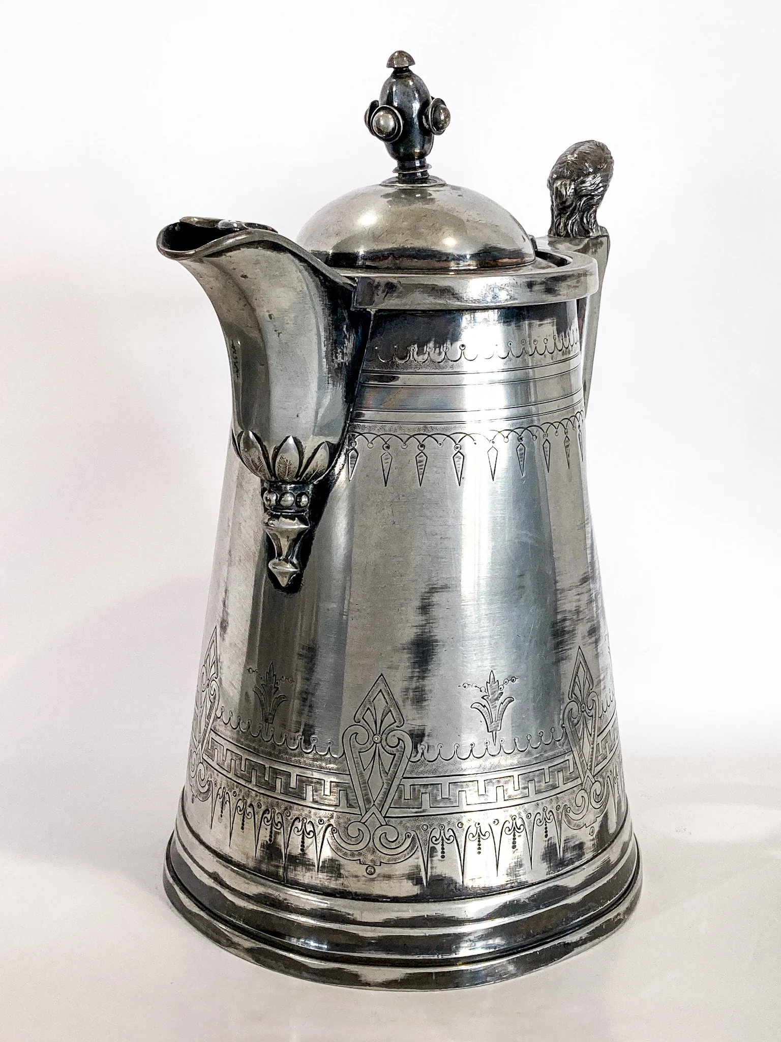 Beautiful Antique C1870 Silver Plated Cold Water Meriden Tankard Pitcher - Image 27