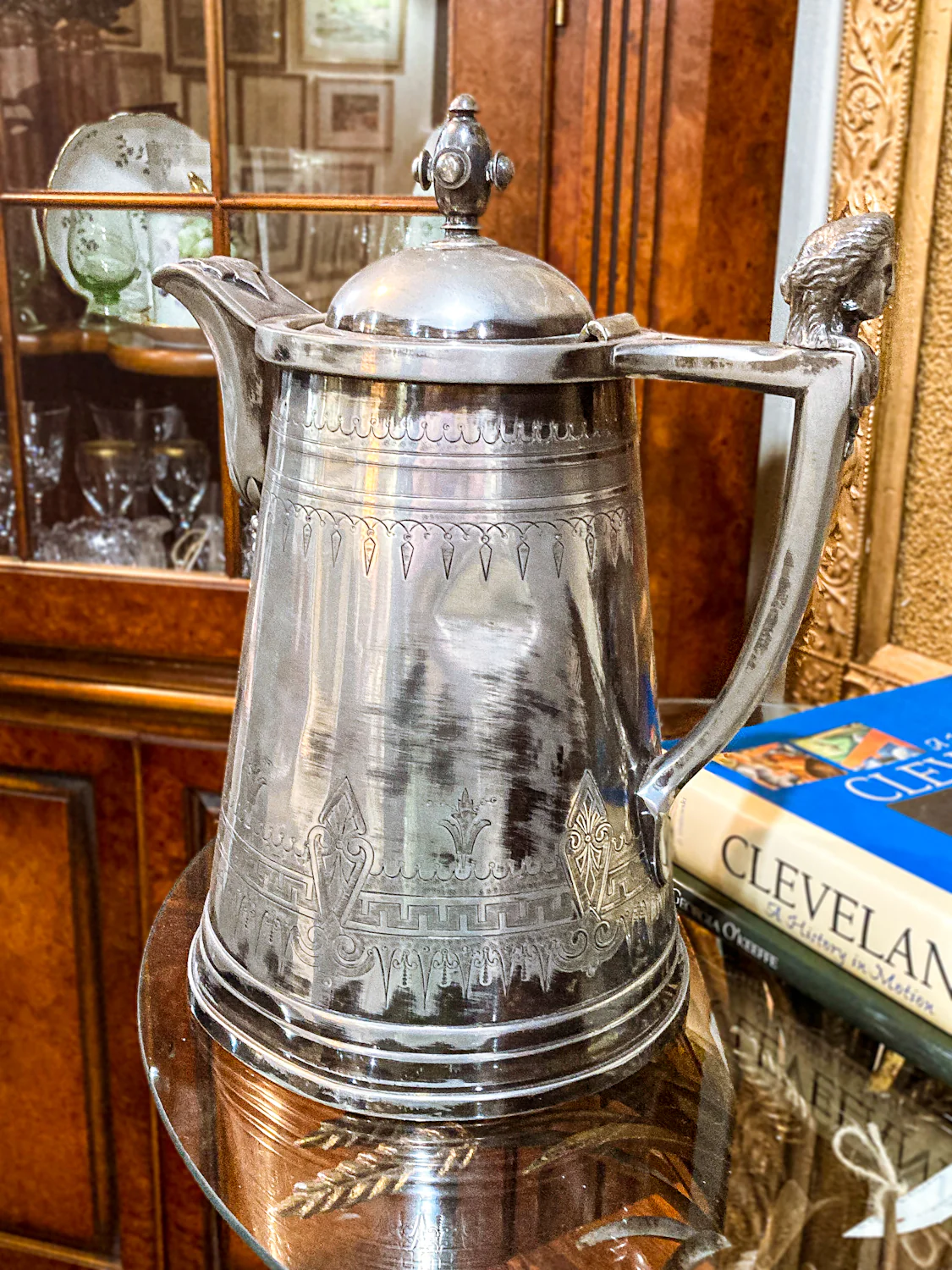 Beautiful Antique C1870 Silver Plated Cold Water Meriden Tankard Pitcher - Image 4