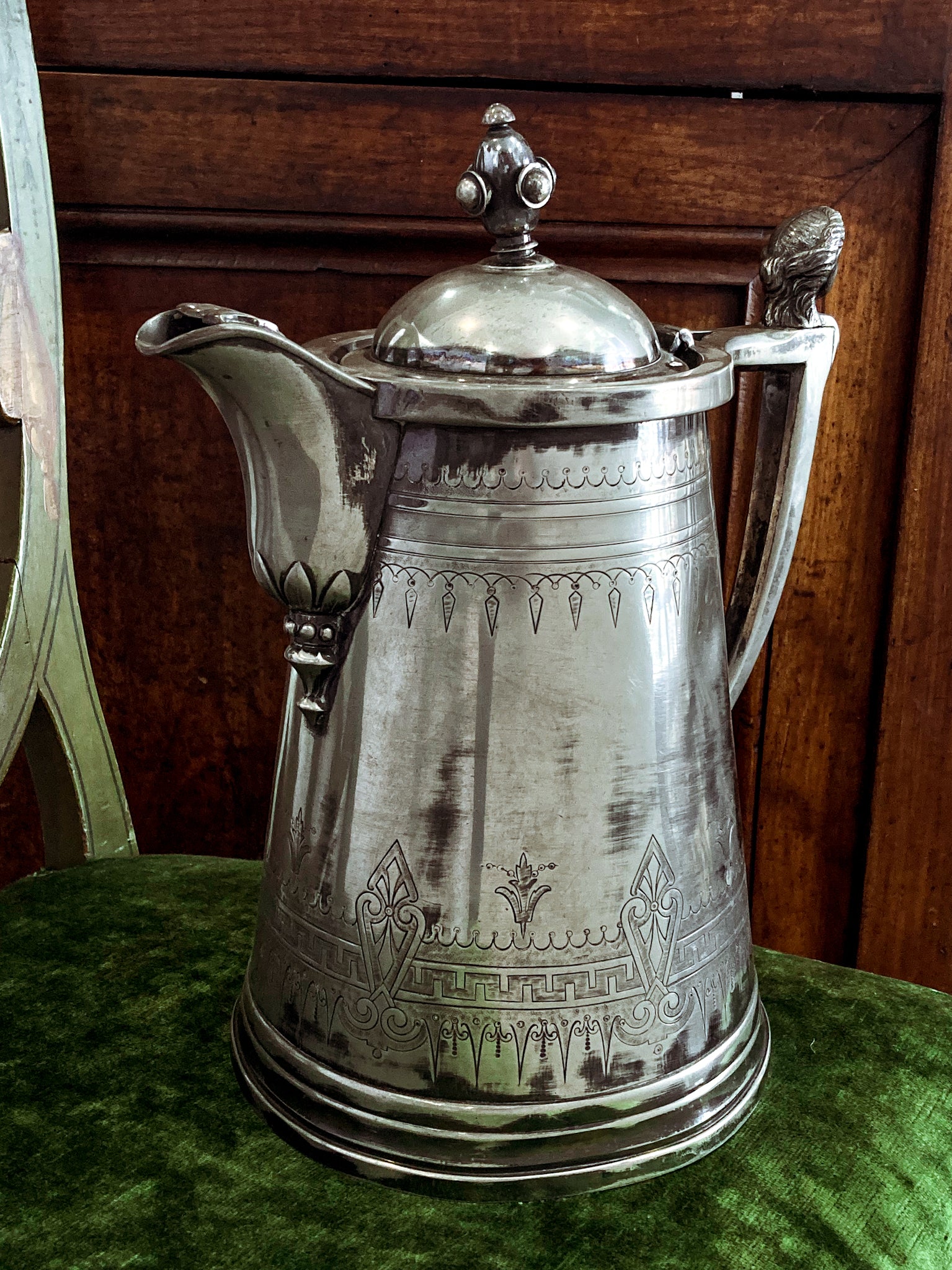 Beautiful Antique C1870 Silver Plated Cold Water Meriden Tankard Pitcher - Image 5