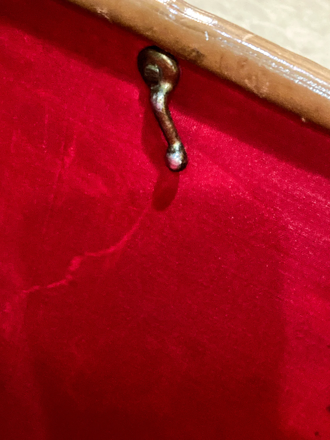 Antique Edwardian Leather Red Lined Carrying Travel Luggage Hat Box - Image 15