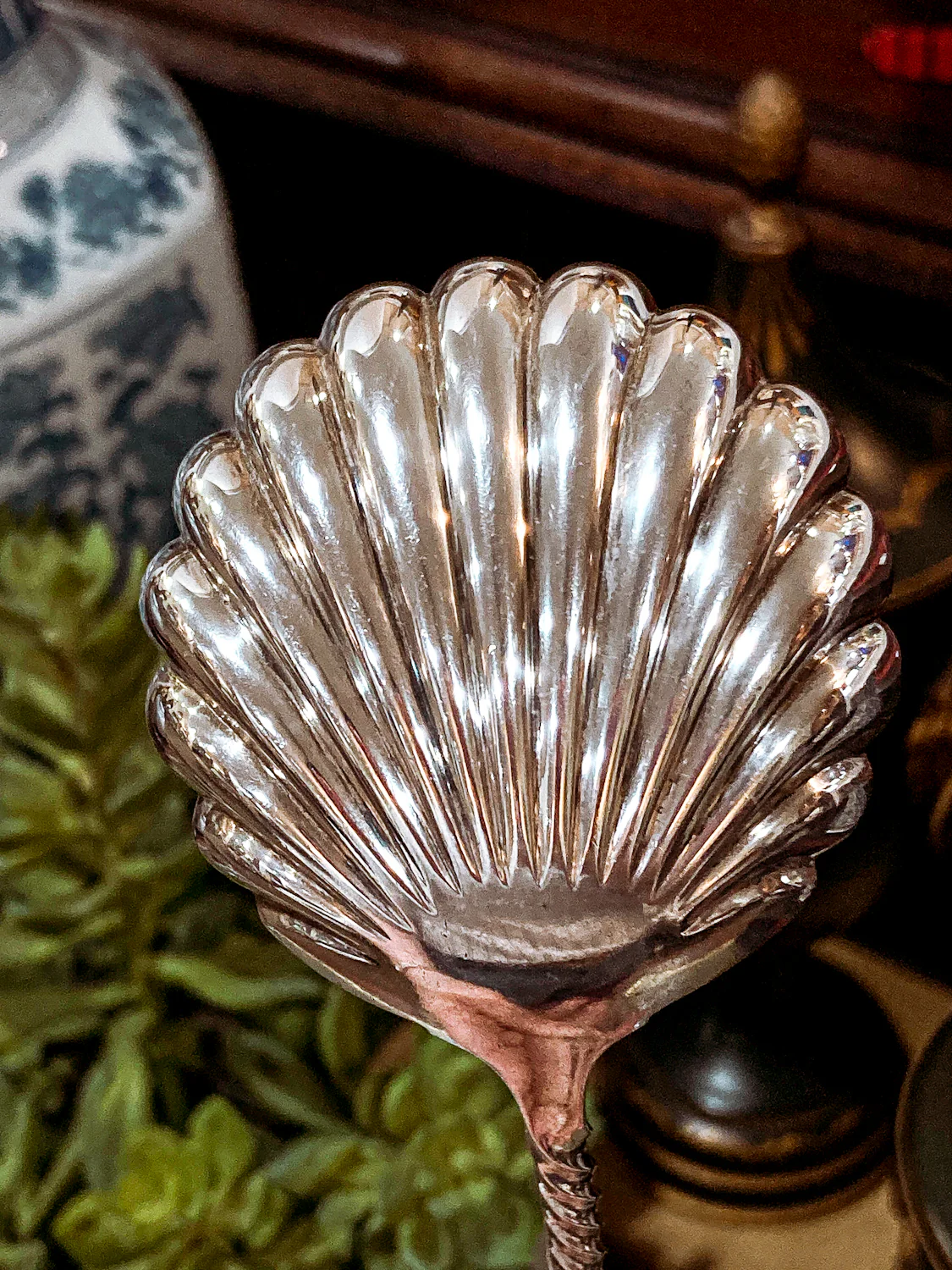 Antique Mid-19th Century Bailey & Co. Coin Silver Engraved Shell Ladle Spoon - Image 14