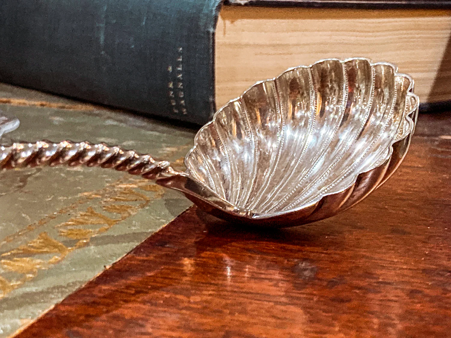 Antique Mid-19th Century Bailey & Co. Coin Silver Engraved Shell Ladle Spoon - Image 19