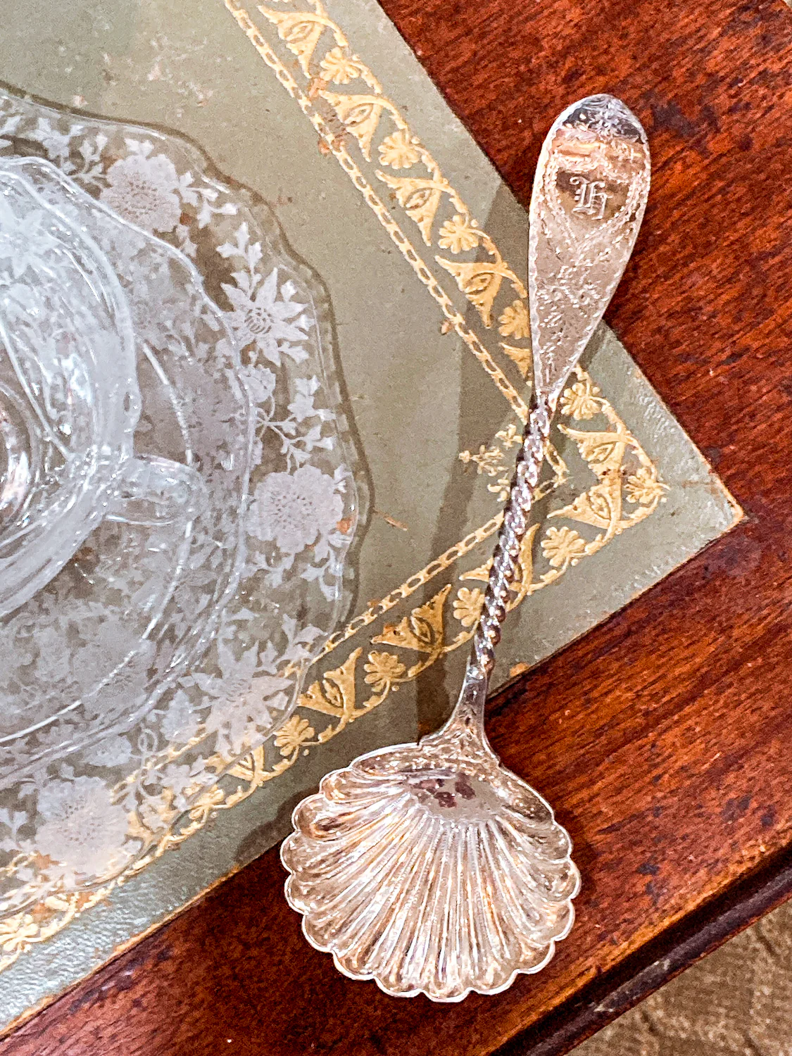 Antique Mid-19th Century Bailey & Co. Coin Silver Engraved Shell Ladle Spoon - Image 23