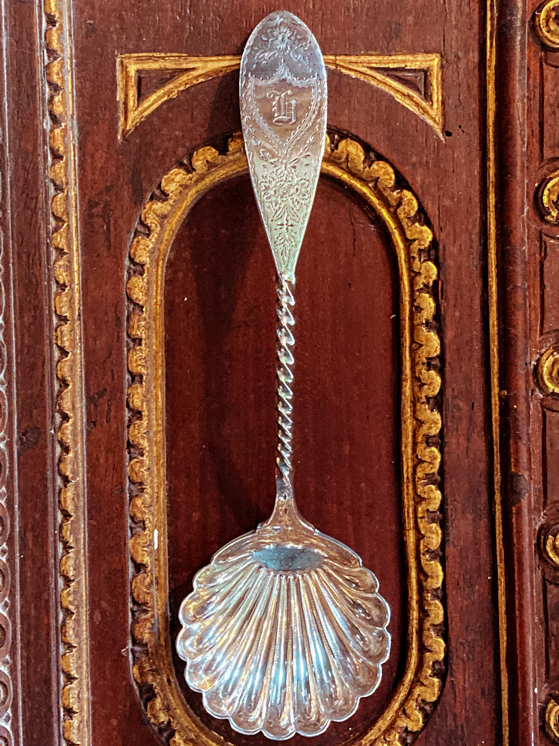 Antique Mid-19th Century Bailey & Co. Coin Silver Engraved Shell Ladle Spoon - Image 6