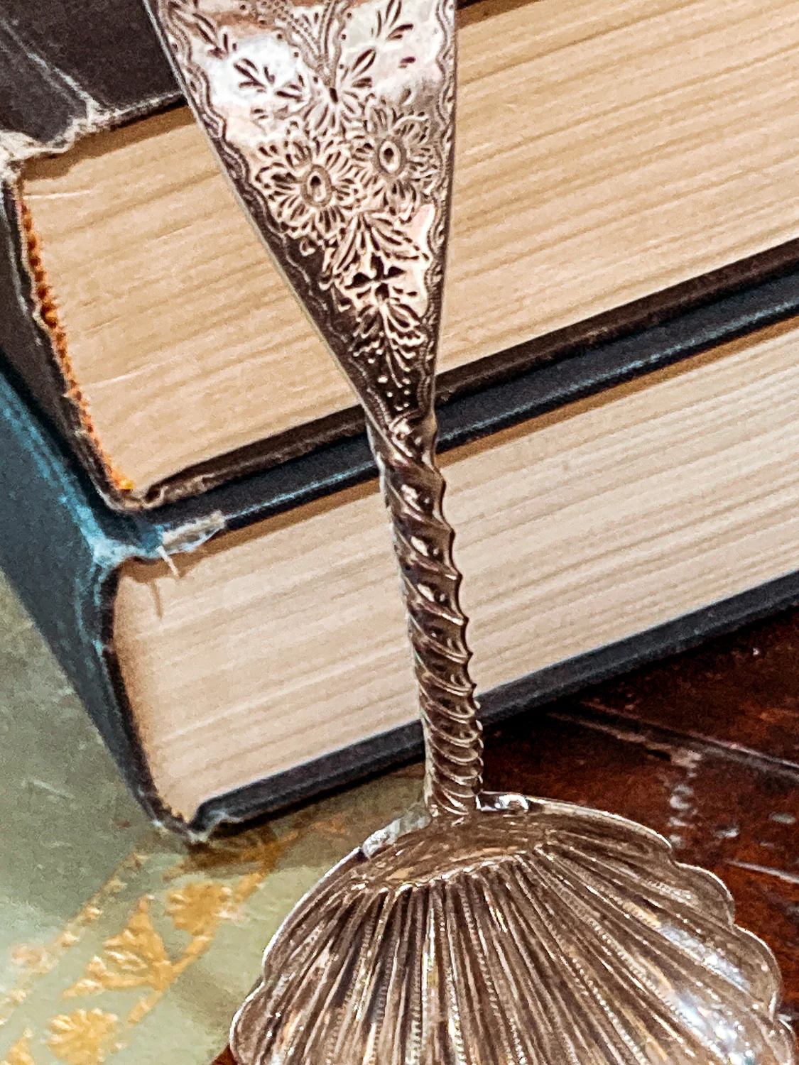 Antique Mid-19th Century Bailey & Co. Coin Silver Engraved Shell Ladle Spoon - Image 8