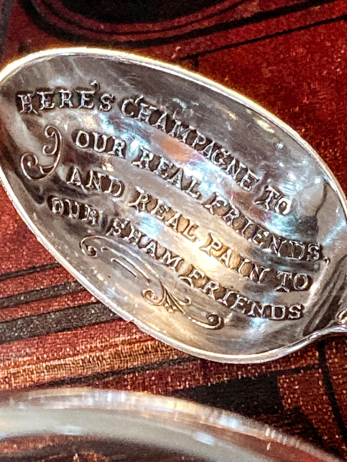 Antique Paye & Baker Sterling Silver Quote Novelty Toast Spoon - Image 6
