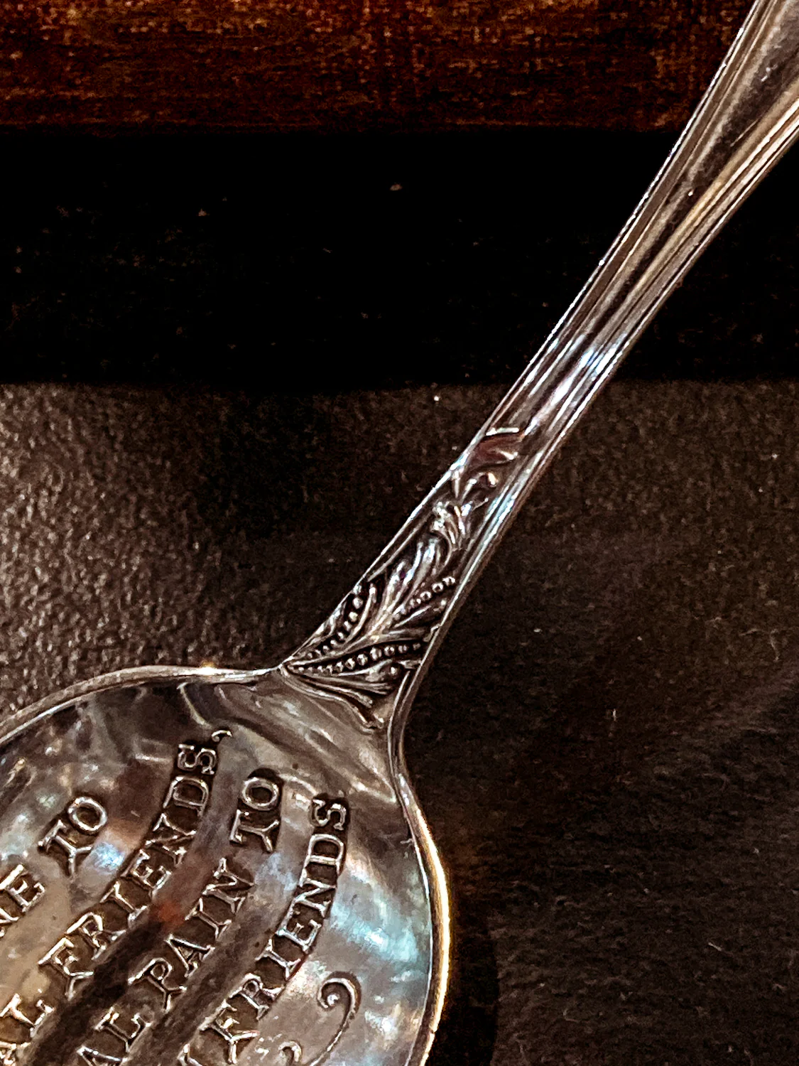 Antique Paye & Baker Sterling Silver Quote Novelty Toast Spoon - Image 7