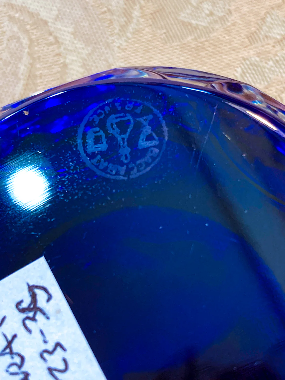 Baccarat Cobalt Crystal Sulfide Ram Aries Zodiac Sign Paperweight - Image 12