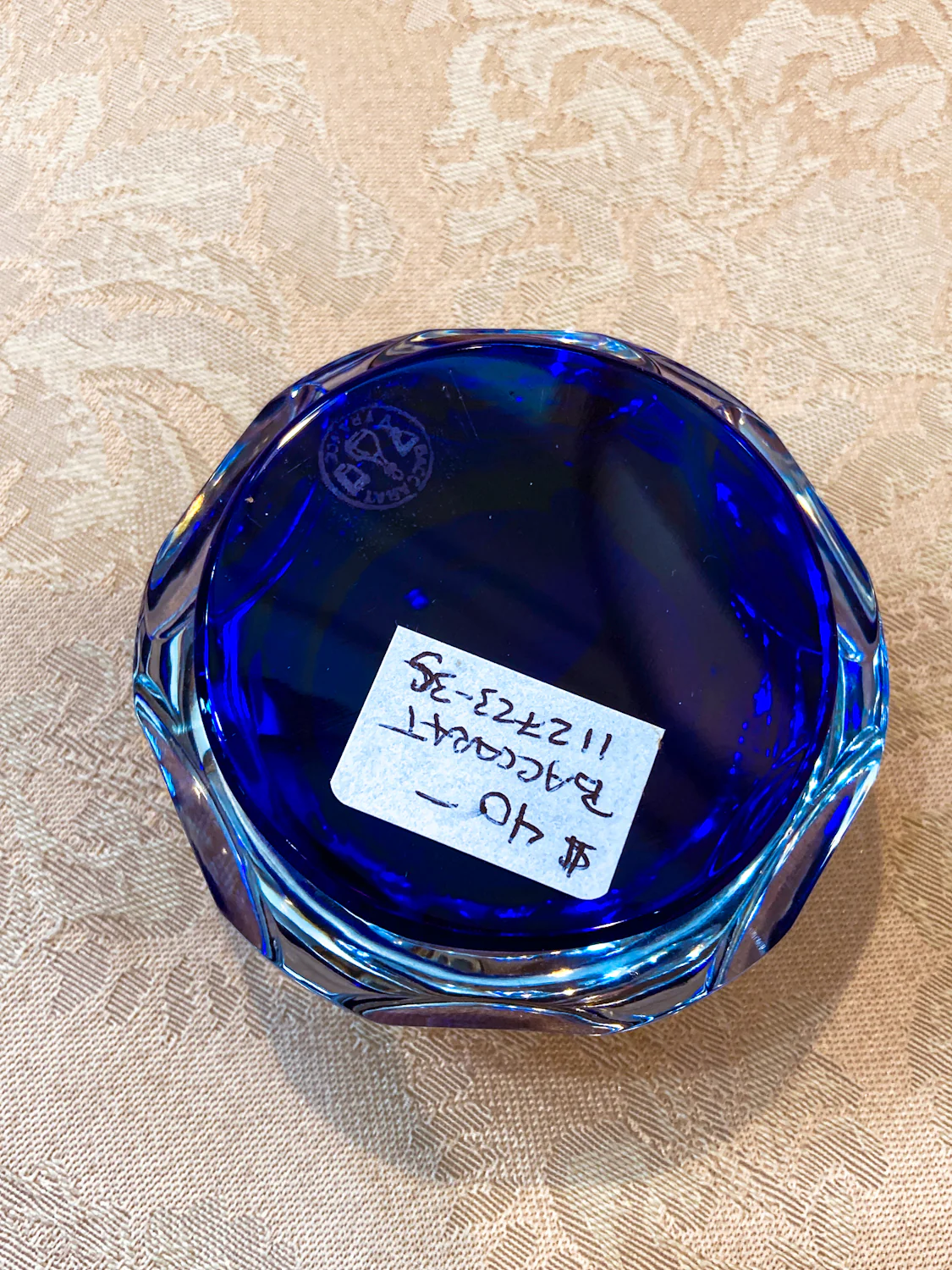 Baccarat Cobalt Crystal Sulfide Ram Aries Zodiac Sign Paperweight - Image 13