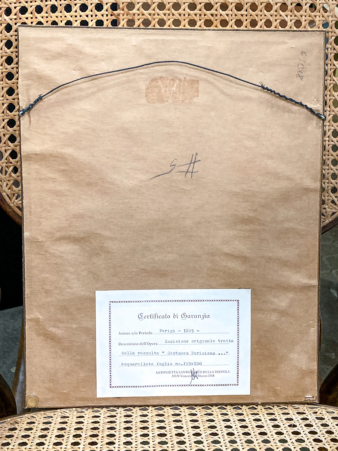 Framed Antique French 19th Century 1825 Parisian Fashion Plate Print - Image 13