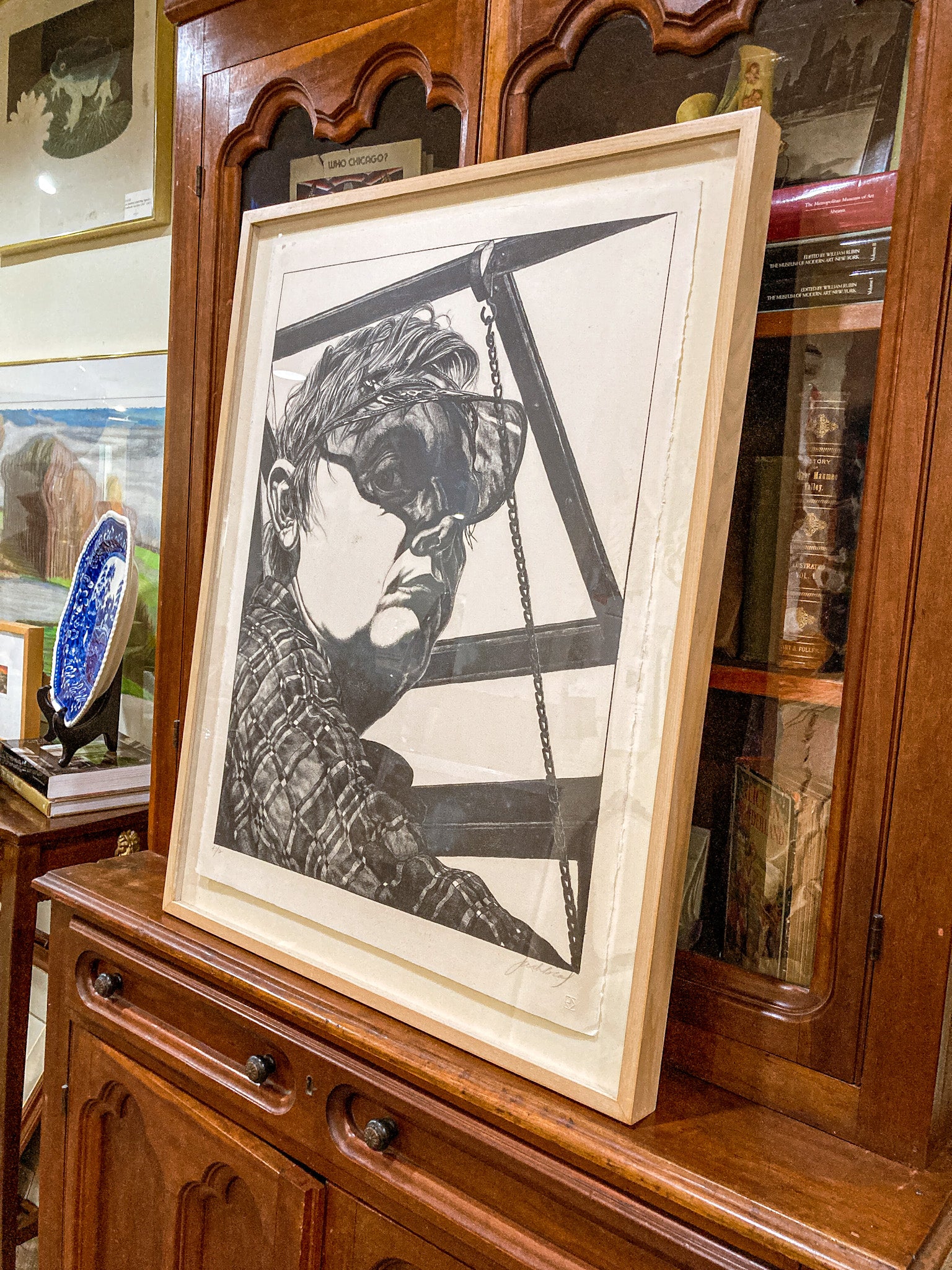 Framed Artist Jack Beal (1931-2013) Self Portrait Lithograph Print - Image 10