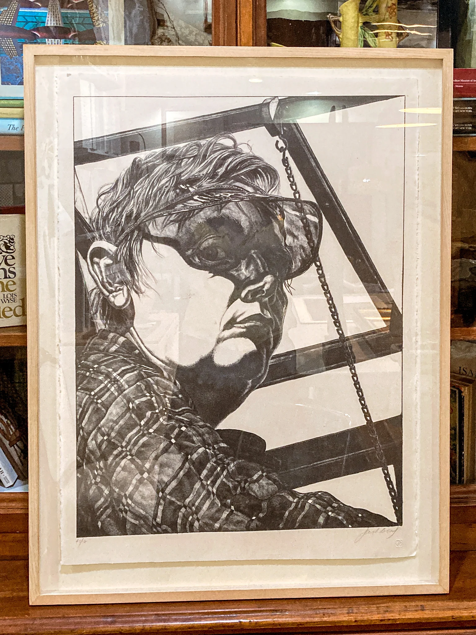 Framed Artist Jack Beal (1931-2013) Self Portrait Lithograph Print - Image 4