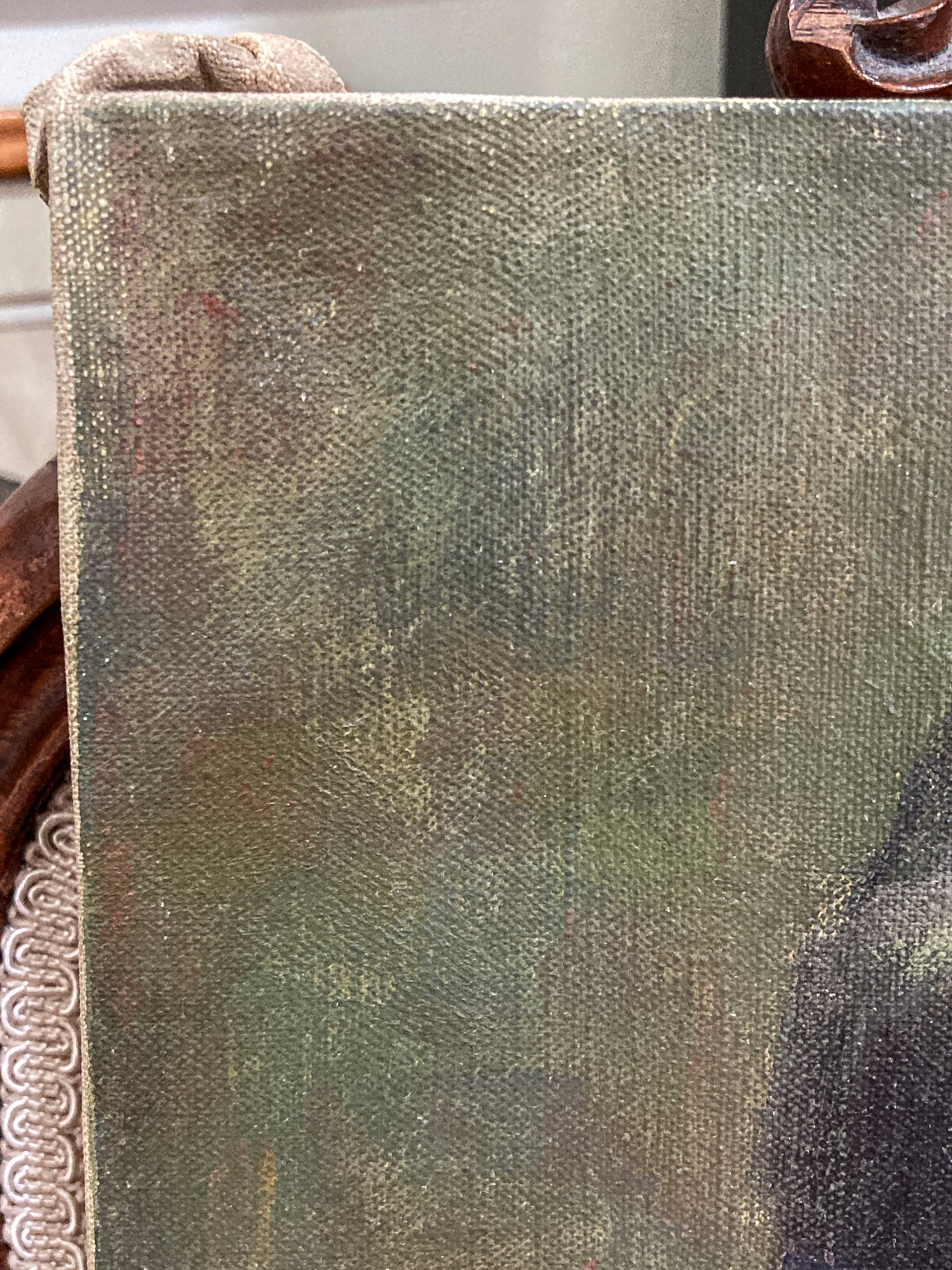 Vintage Original Self Portrait Frank Campanella (1918-2016) Canvas Oil Painting - Image 13