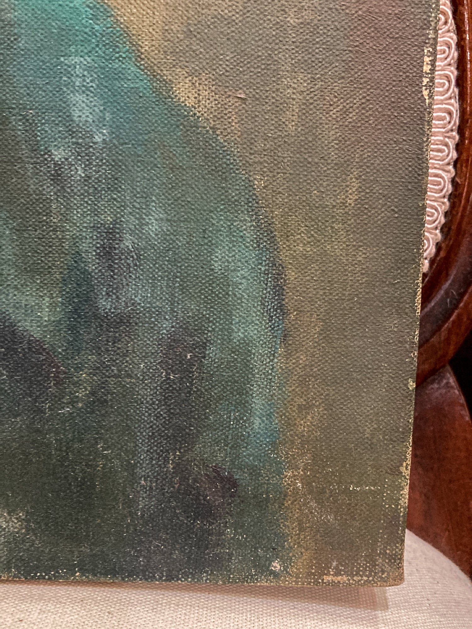 Vintage Original Self Portrait Frank Campanella (1918-2016) Canvas Oil Painting - Image 15