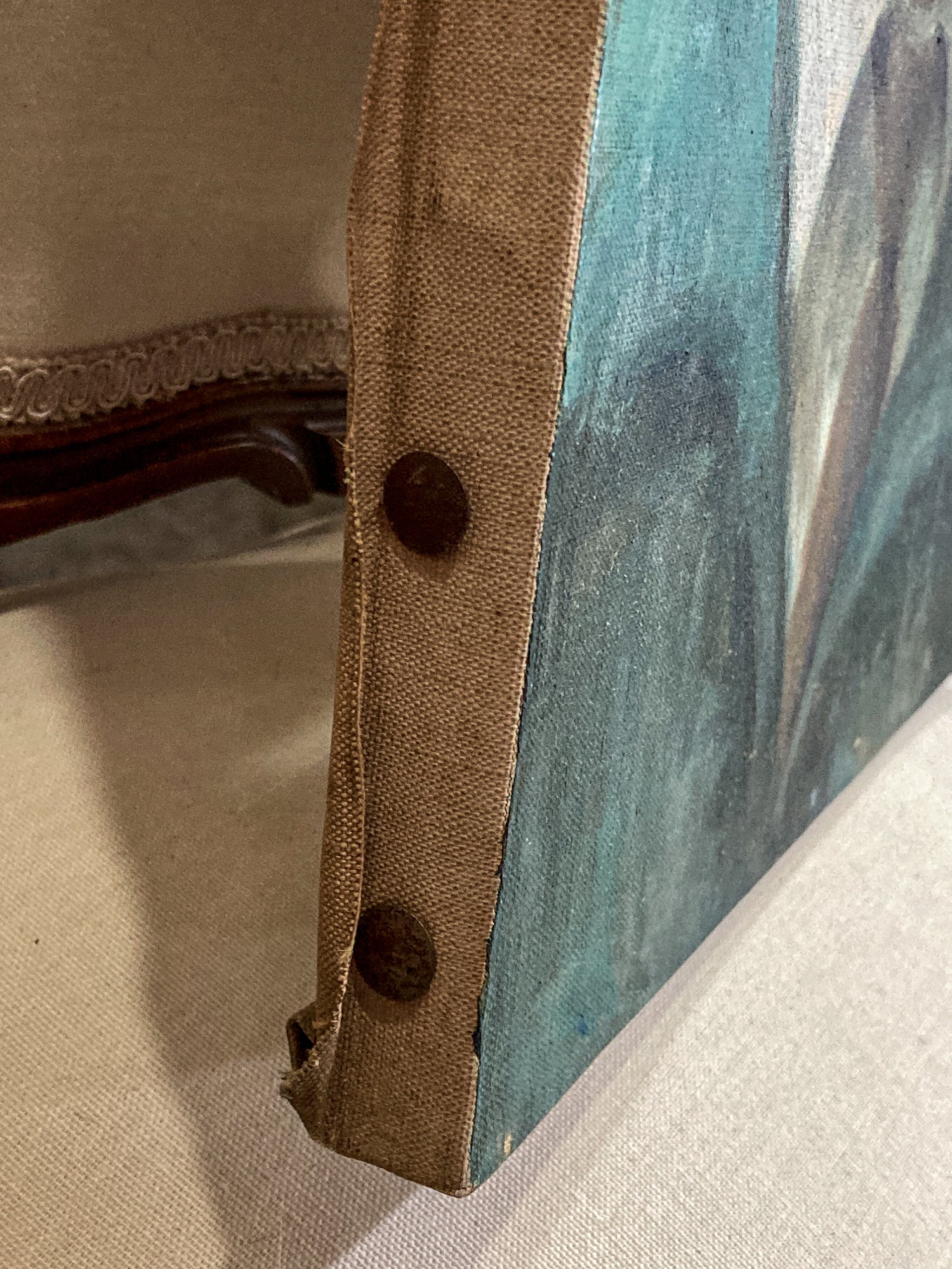 Vintage Original Self Portrait Frank Campanella (1918-2016) Canvas Oil Painting - Image 19