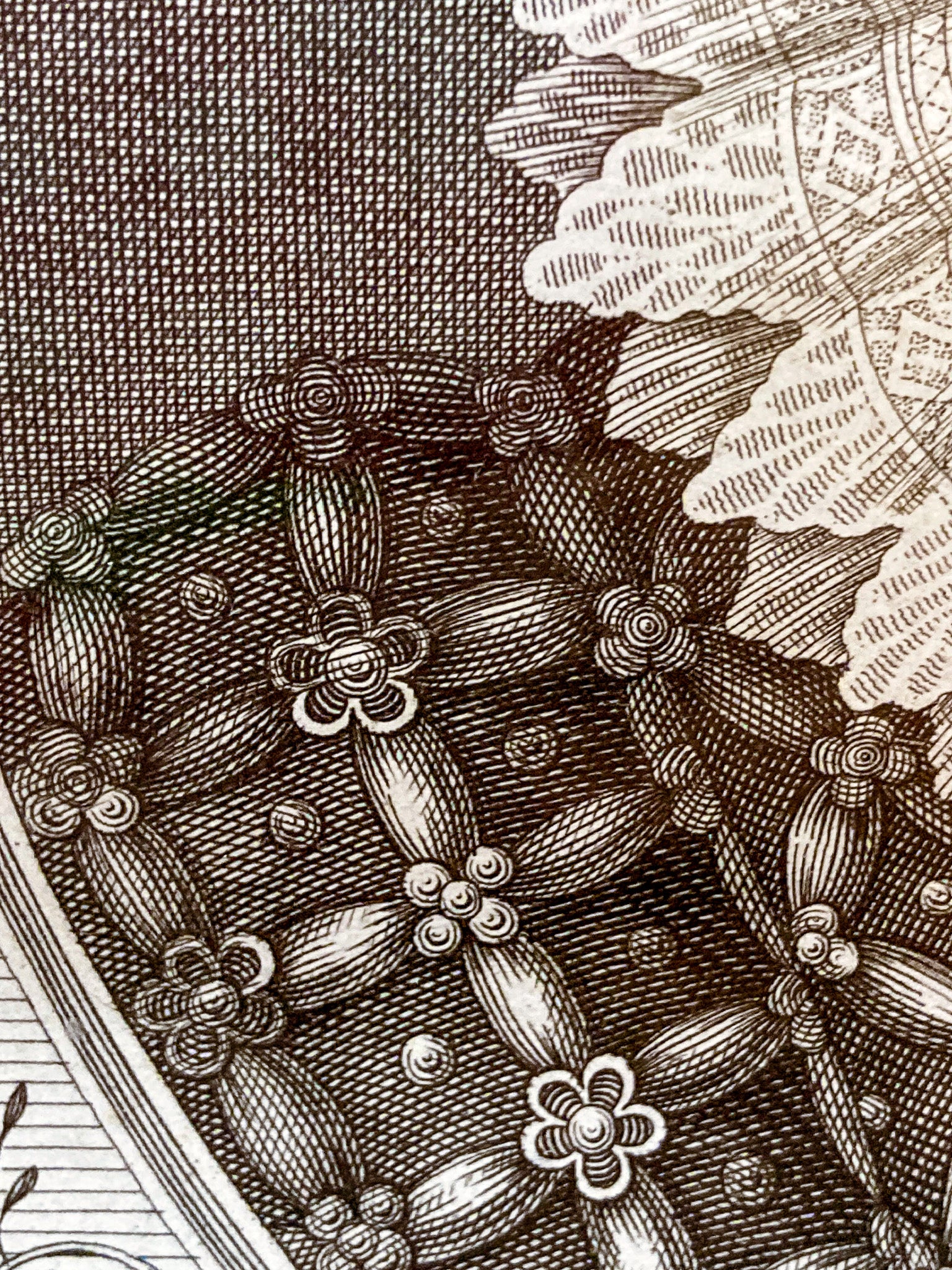 Pair Antique 18th Century Royal England Scotland Queen Framed Prints - Image 11