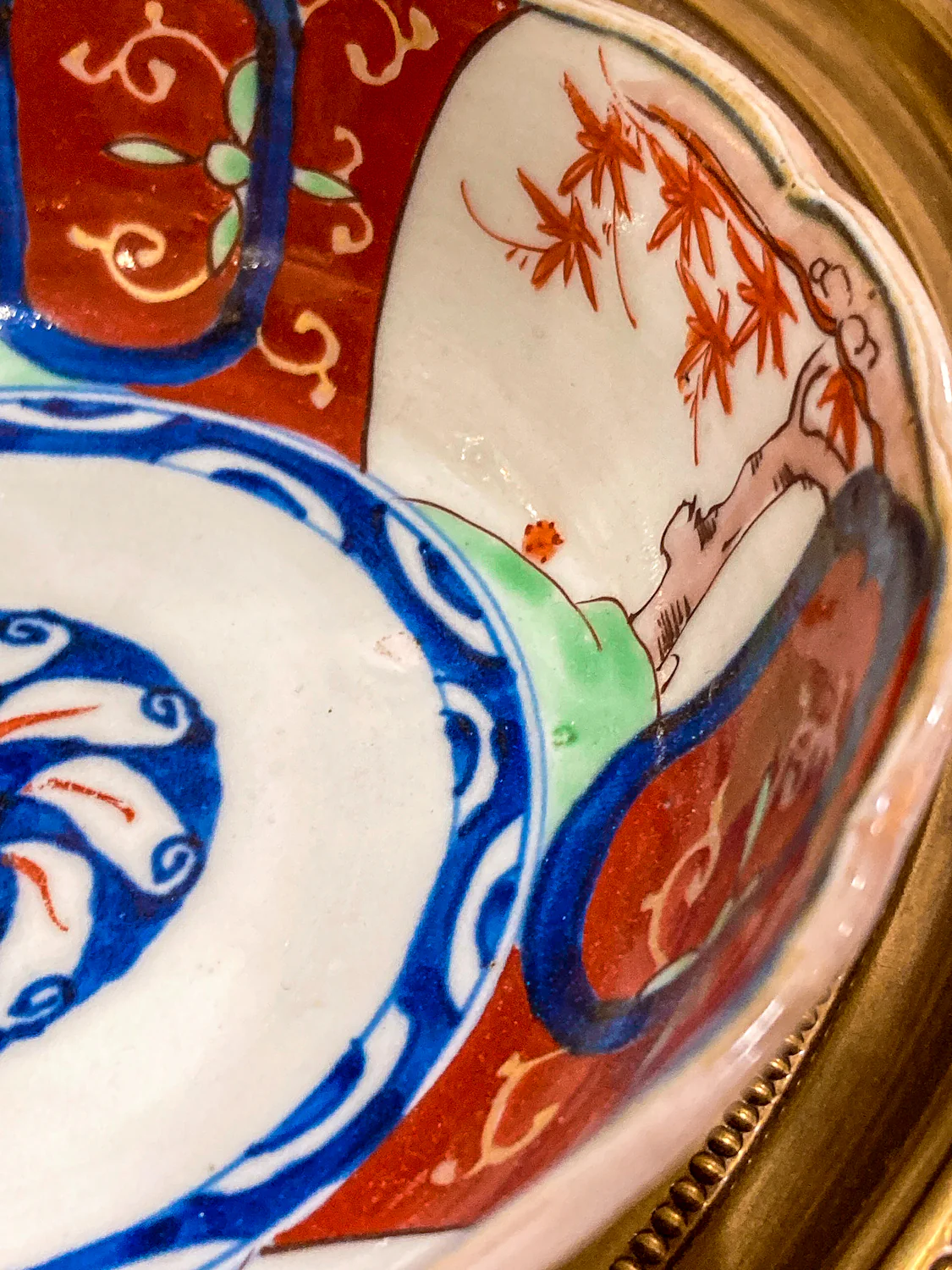 Pair Antique Japanese Meiji Period Fox Theme Red Blue Imari Porcelain Bowls - Image 10