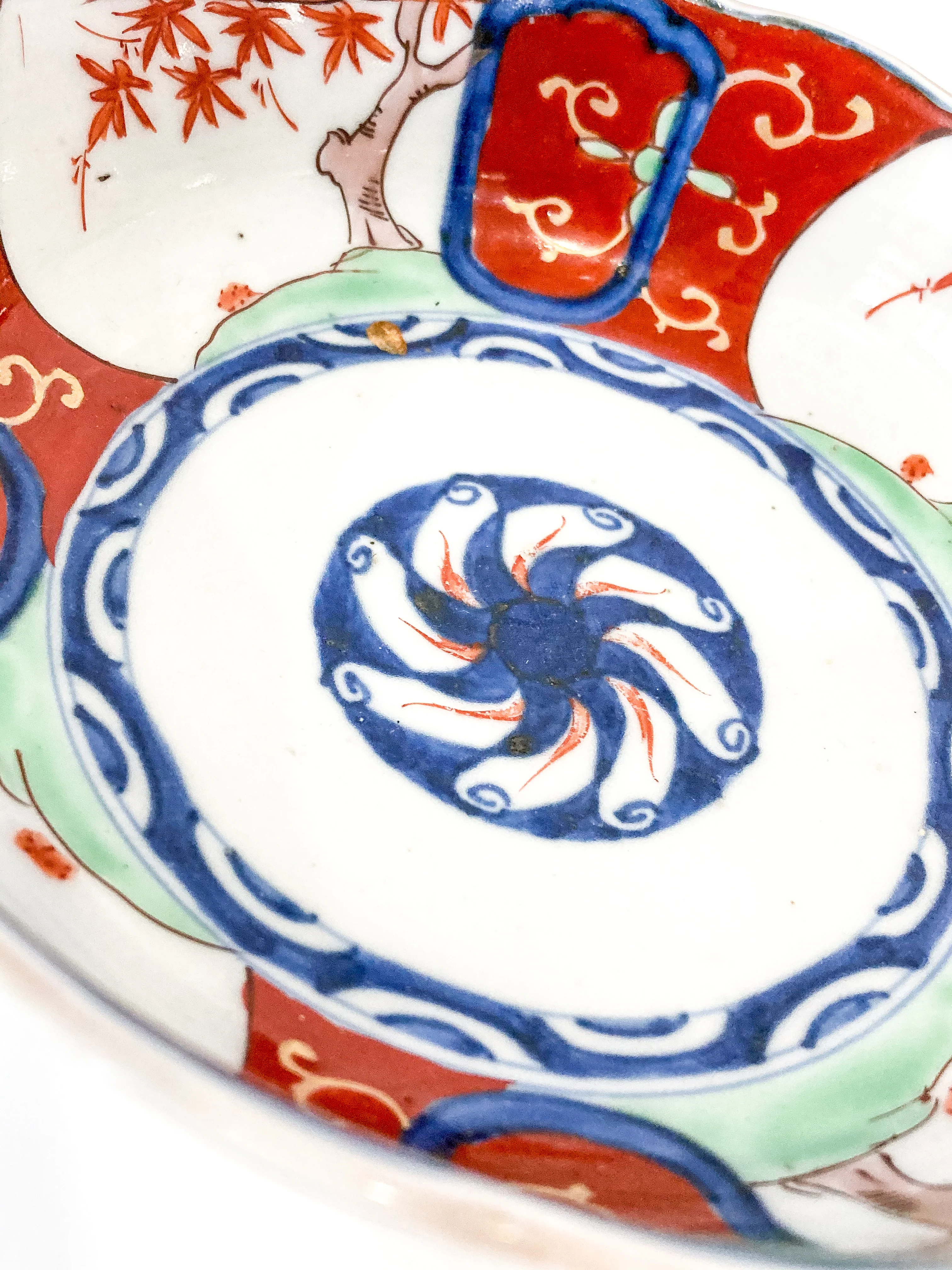Pair Antique Japanese Meiji Period Fox Theme Red Blue Imari Porcelain Bowls - Image 27