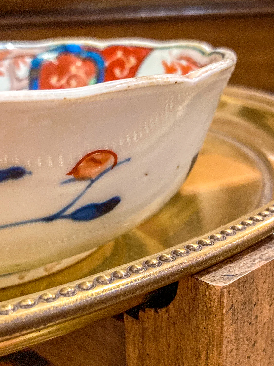 Pair Antique Japanese Meiji Period Fox Theme Red Blue Imari Porcelain Bowls - Image 3