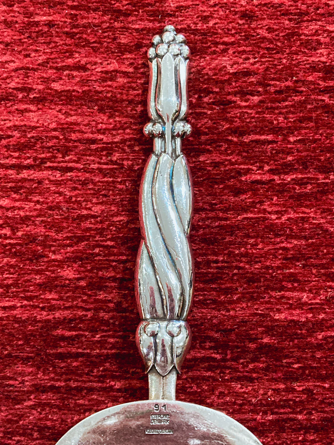 Pair Vintage Georg Jensen Pattern #91 Sterling Silver Fish Serving Set - Image 11