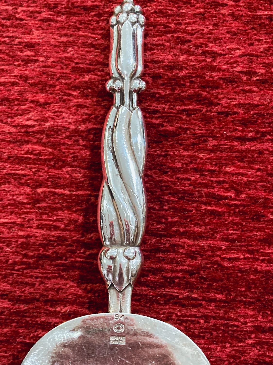 Pair Vintage Georg Jensen Pattern #91 Sterling Silver Fish Serving Set - Image 12