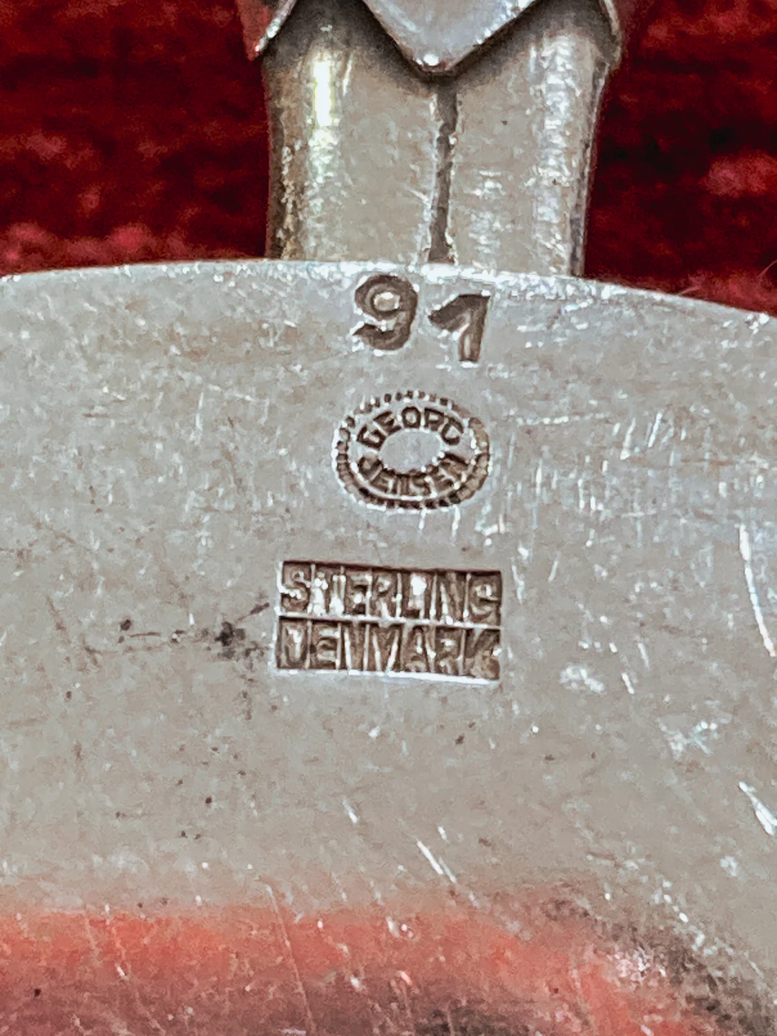 Pair Vintage Georg Jensen Pattern #91 Sterling Silver Fish Serving Set - Image 13