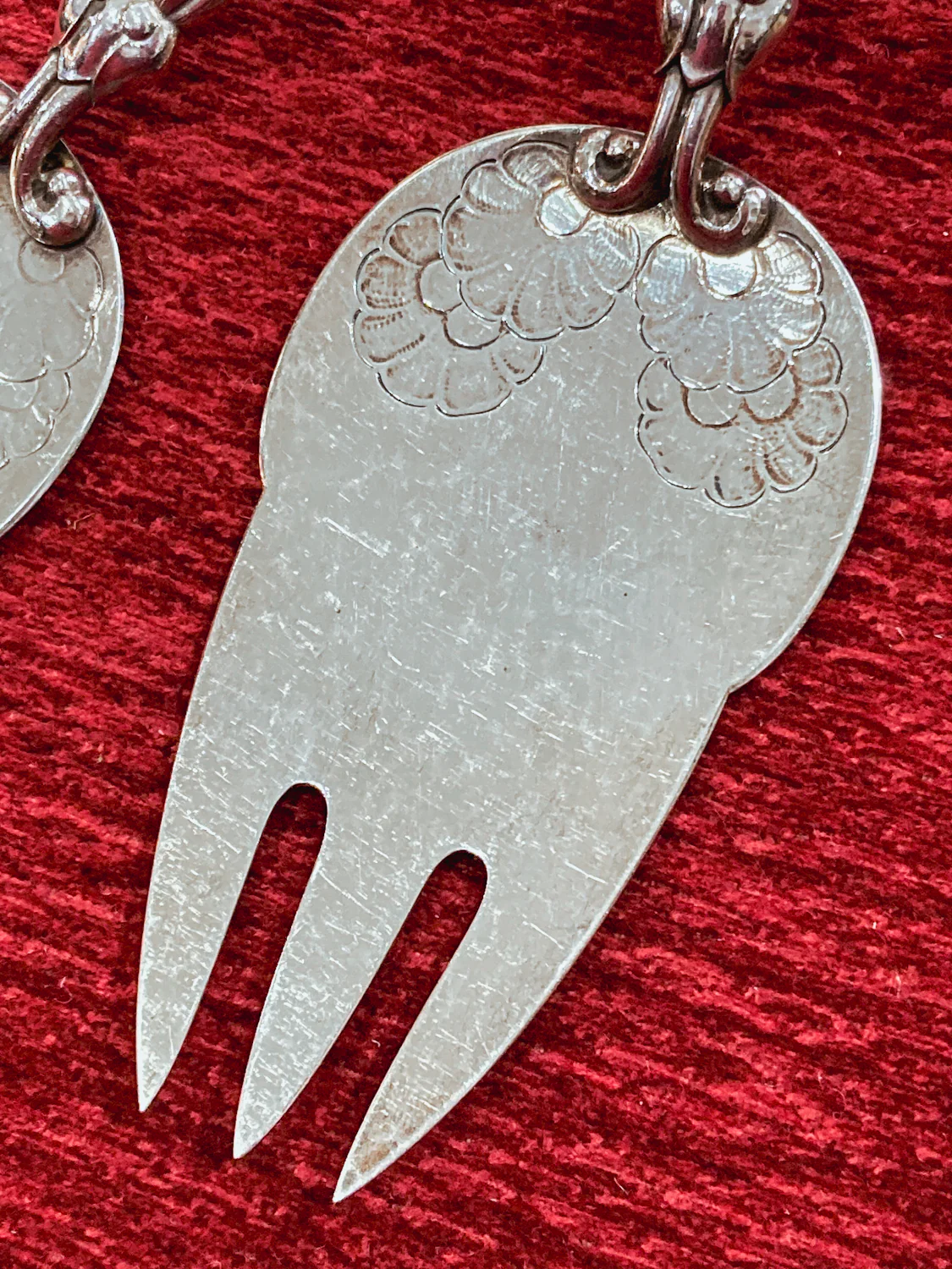 Pair Vintage Georg Jensen Pattern #91 Sterling Silver Fish Serving Set - Image 3