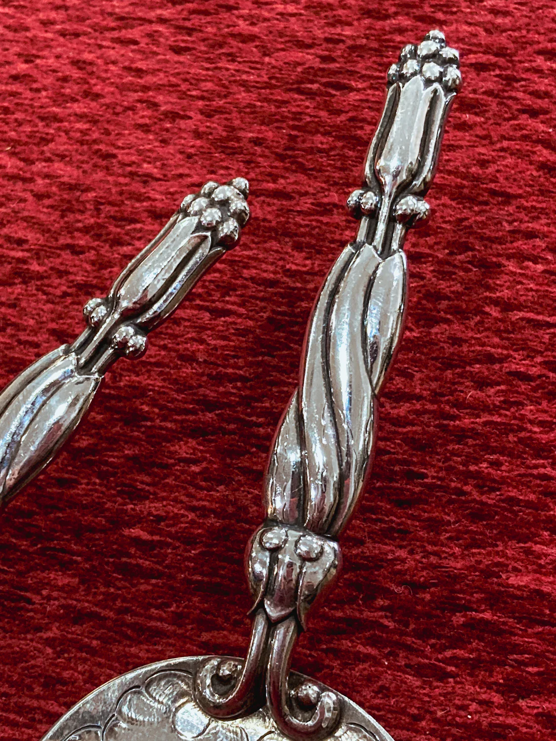 Pair Vintage Georg Jensen Pattern #91 Sterling Silver Fish Serving Set - Image 8