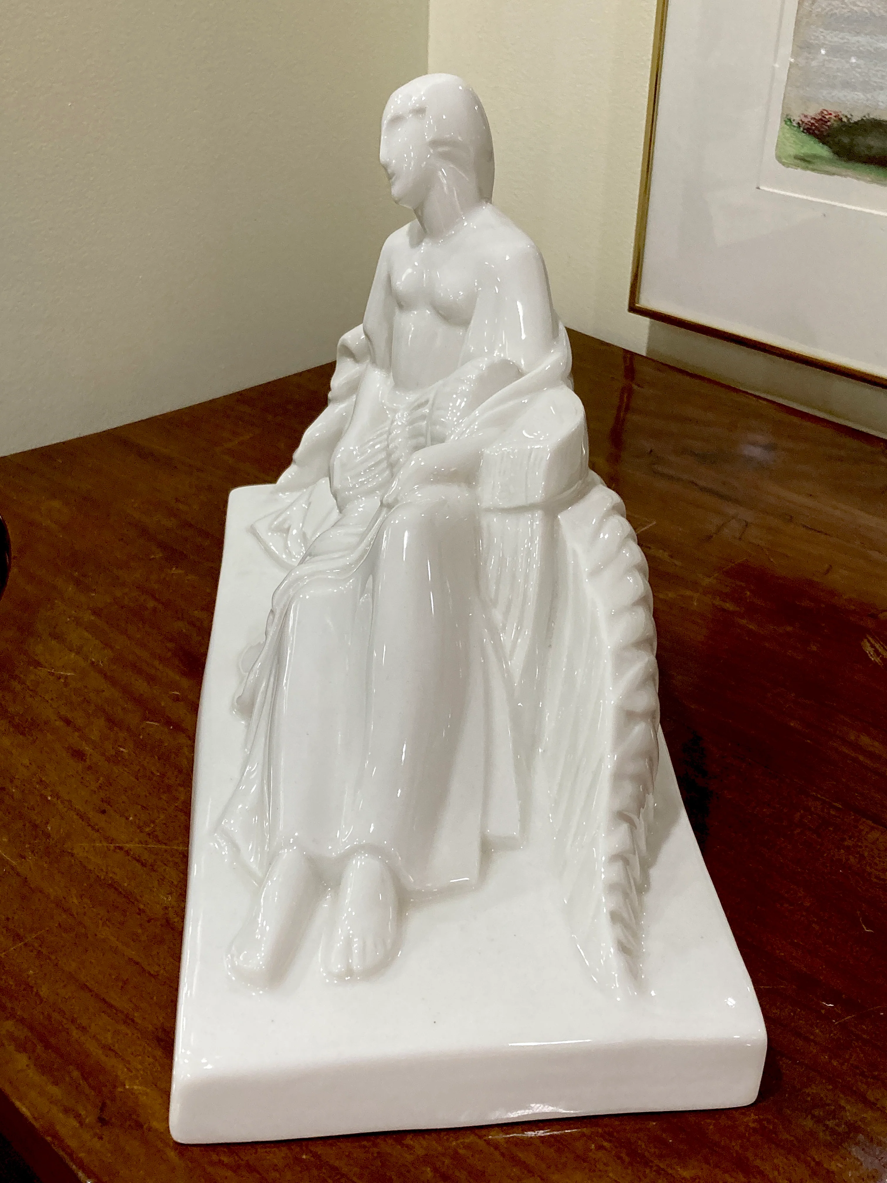 Vintage Art Deco Reclining Female Lamberton Porcelain Figure Sculpture - Image 10