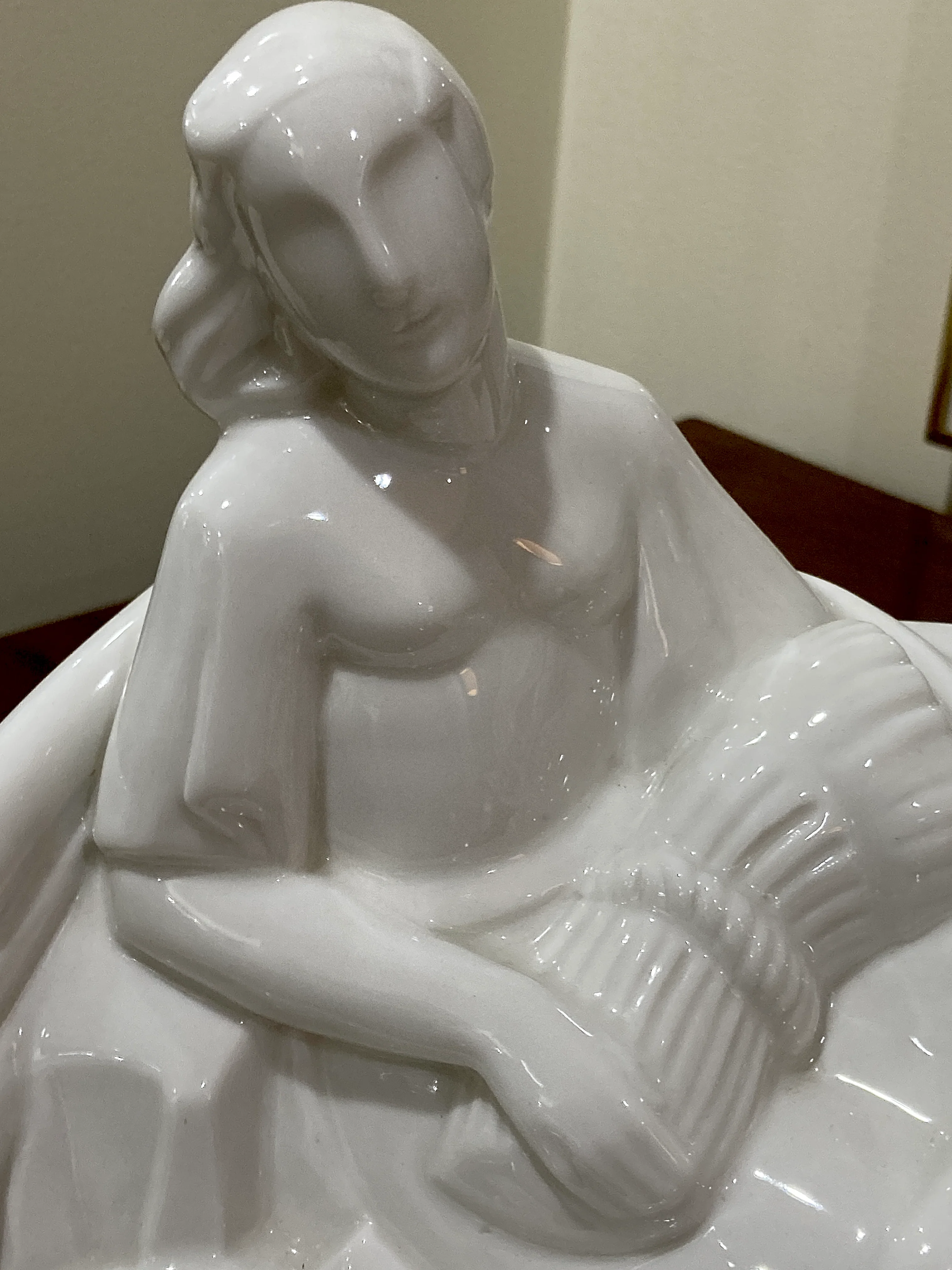 Vintage Art Deco Reclining Female Lamberton Porcelain Figure Sculpture - Image 13