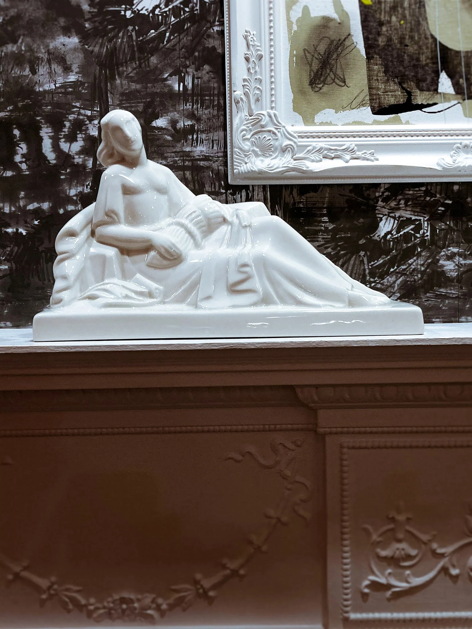 Vintage Art Deco Reclining Female Lamberton Porcelain Figure Sculpture - Image 6