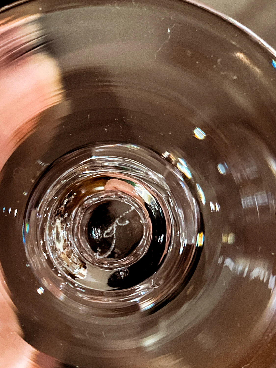 Vintage 1950s Set of Eight Paneled Stem Clear Glass Sherry Glasses - Image 20