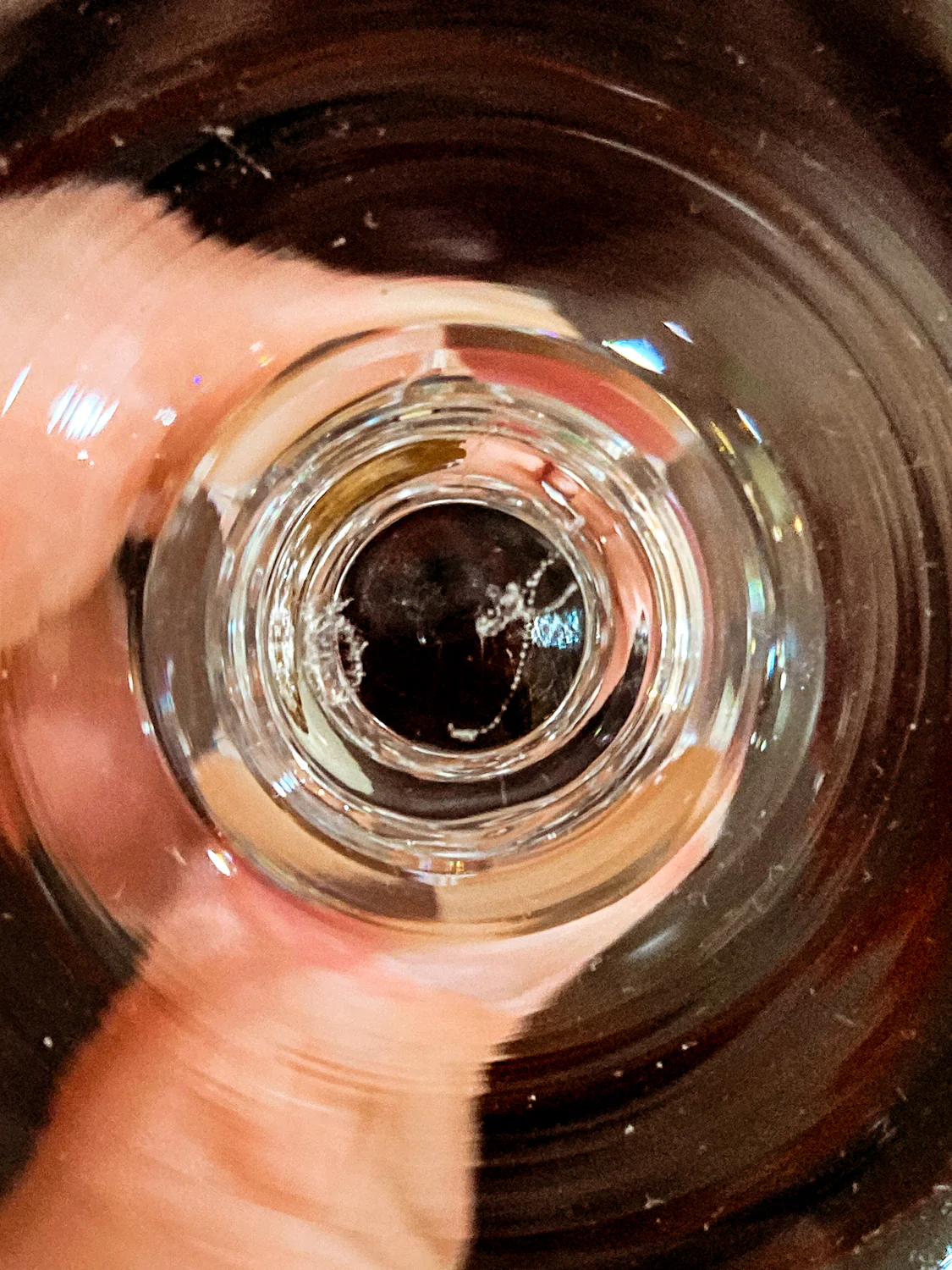 Vintage 1950s Set of Eight Paneled Stem Clear Glass Sherry Glasses - Image 21