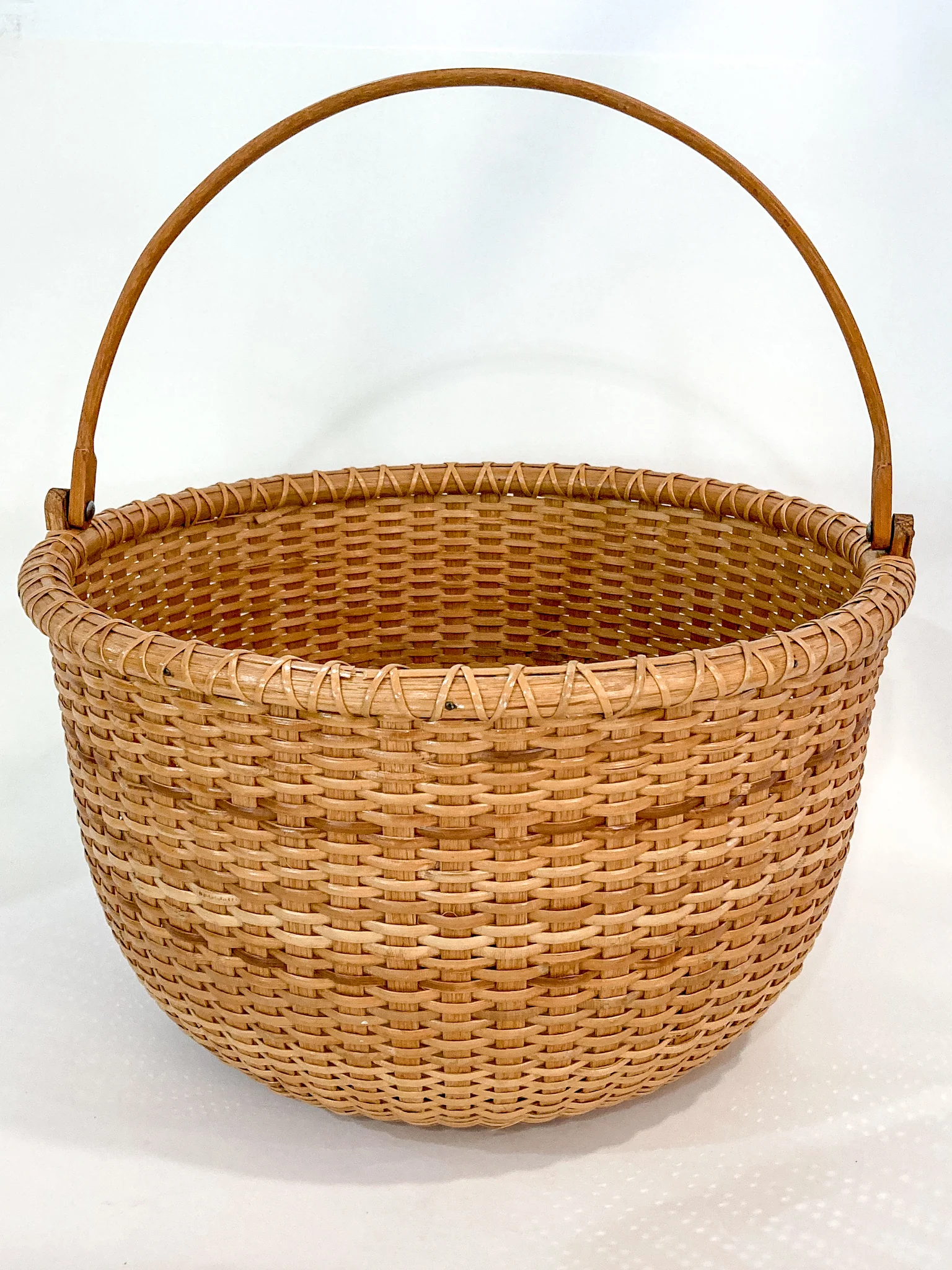 Vintage 1980s William Sevrens Lightship Penny Bottom Large Woven Basket - Image 20
