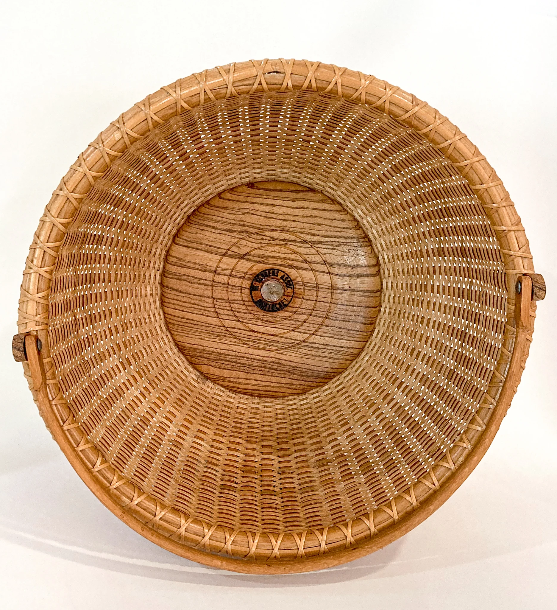 Vintage 1980s William Sevrens Lightship Penny Bottom Large Woven Basket - Image 21